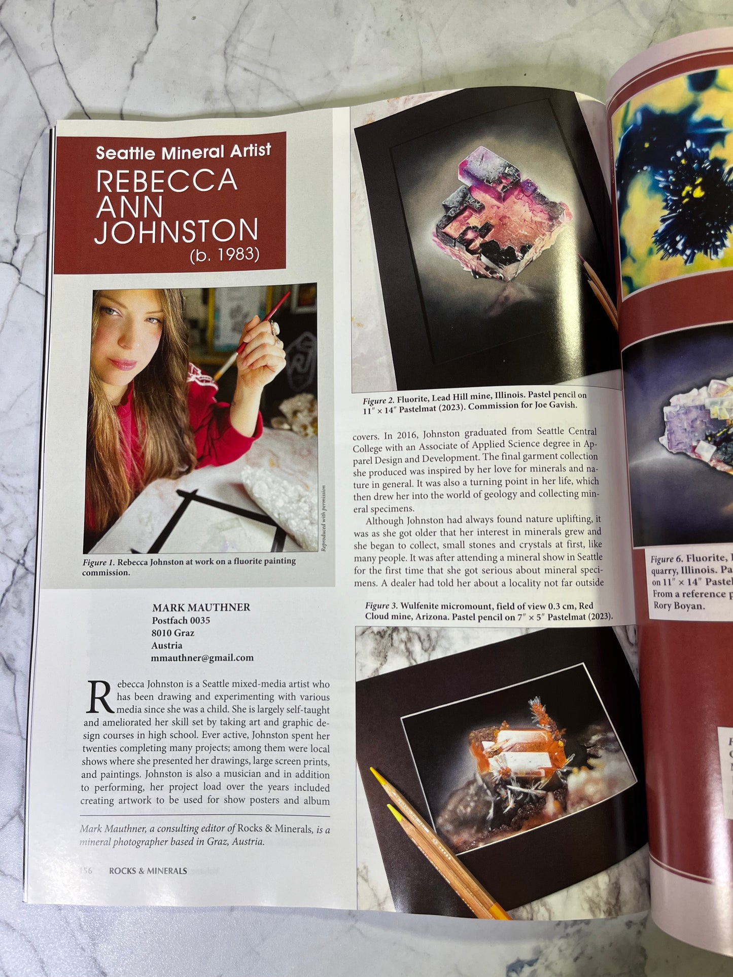 Signed copy of Rocks & Minerals Magazine - Artist feature issue 99 no. 2