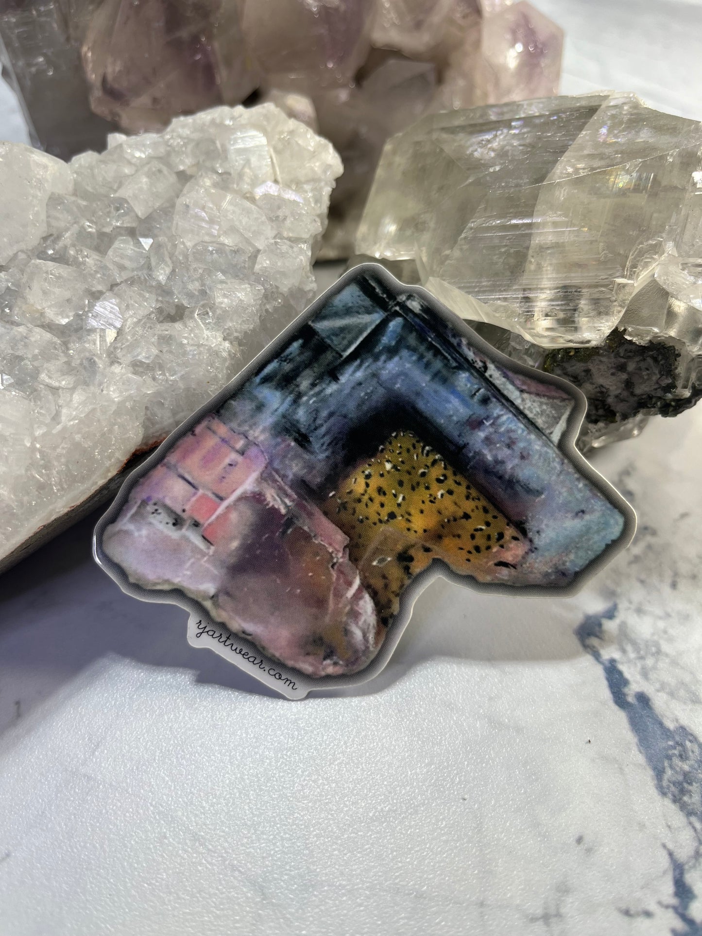 Minerva Fluorite Cube 2 Sticker