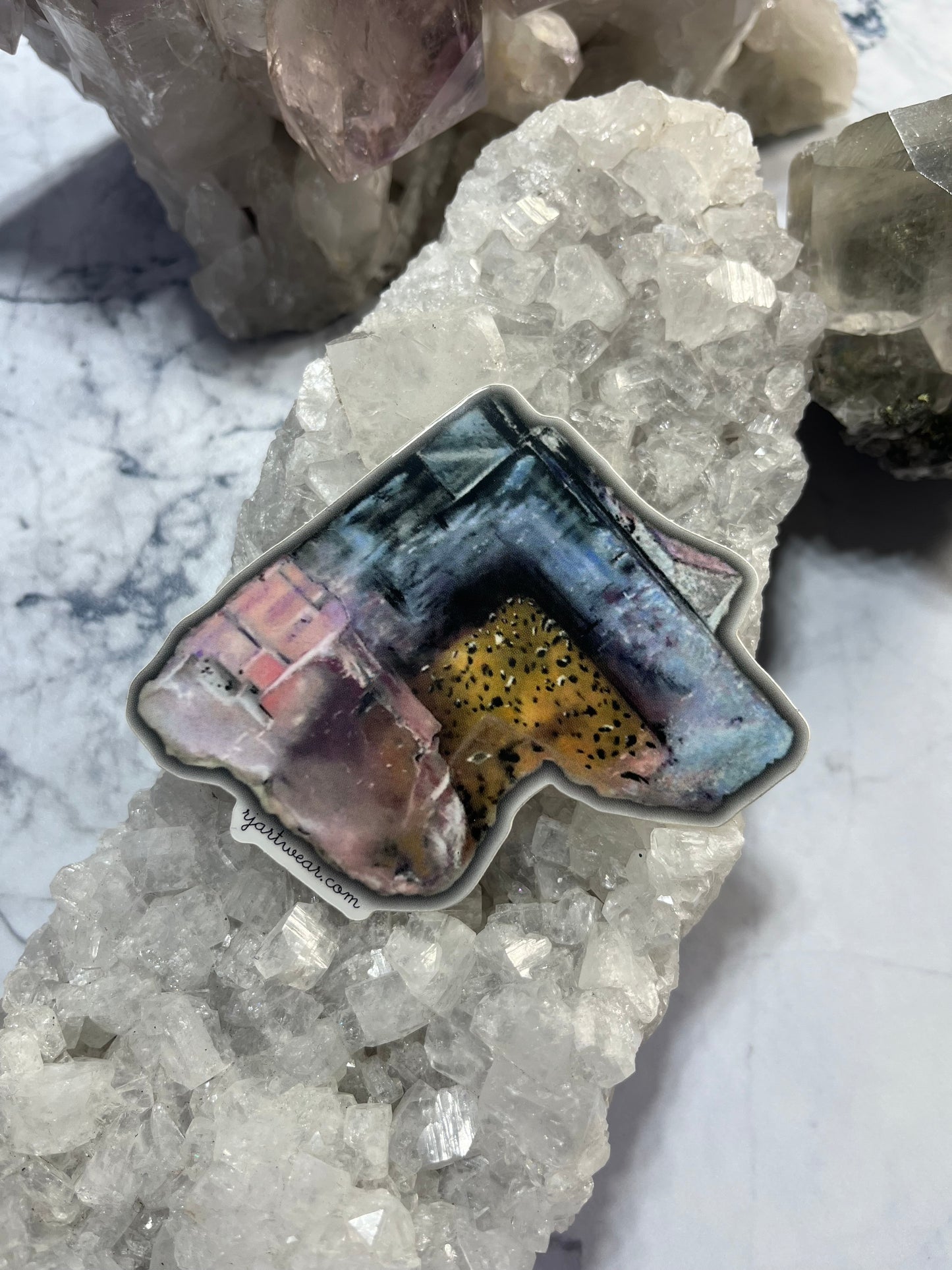 Minerva Fluorite Cube 2 Sticker