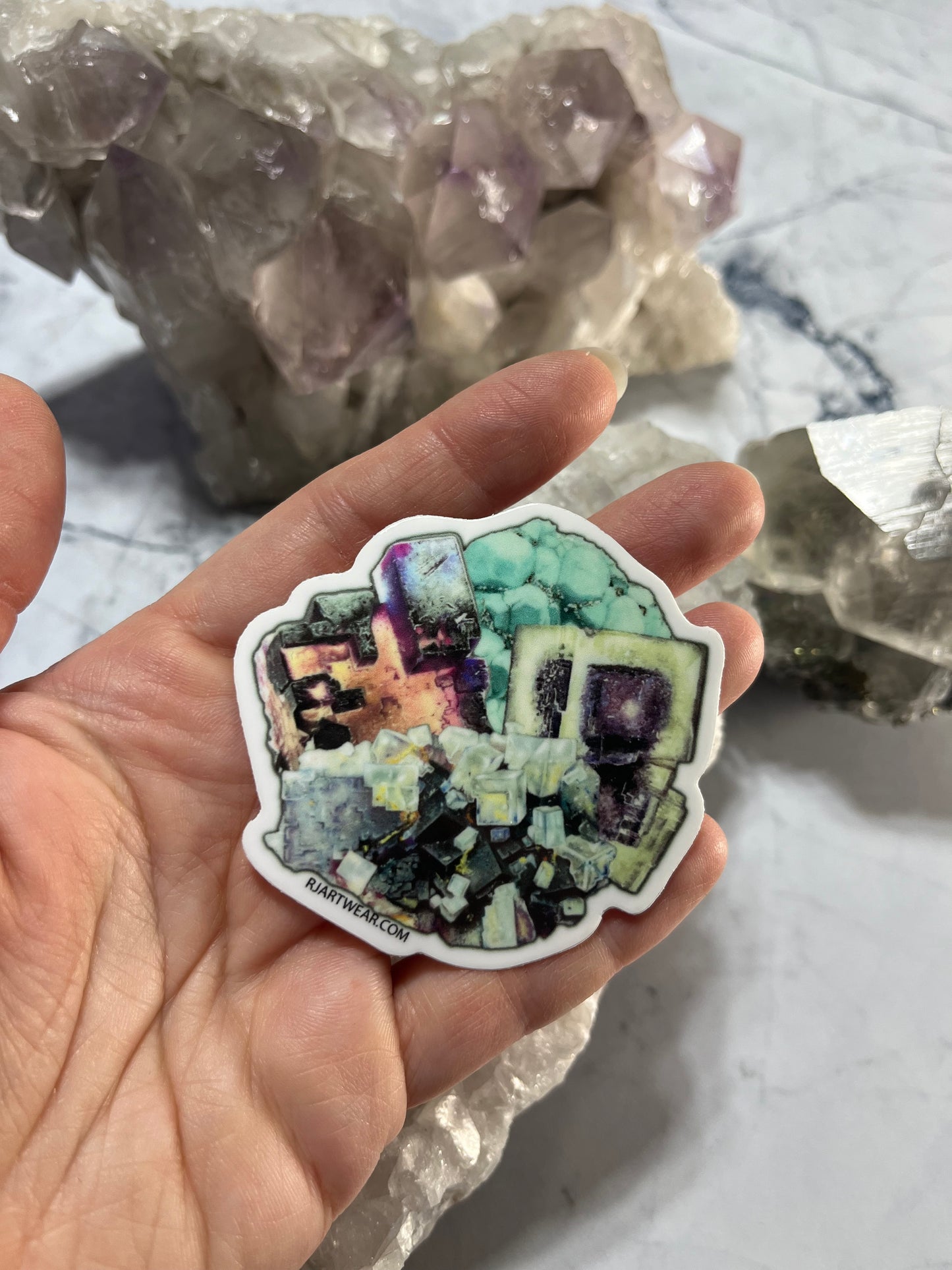 Fluorite Collage Sticker