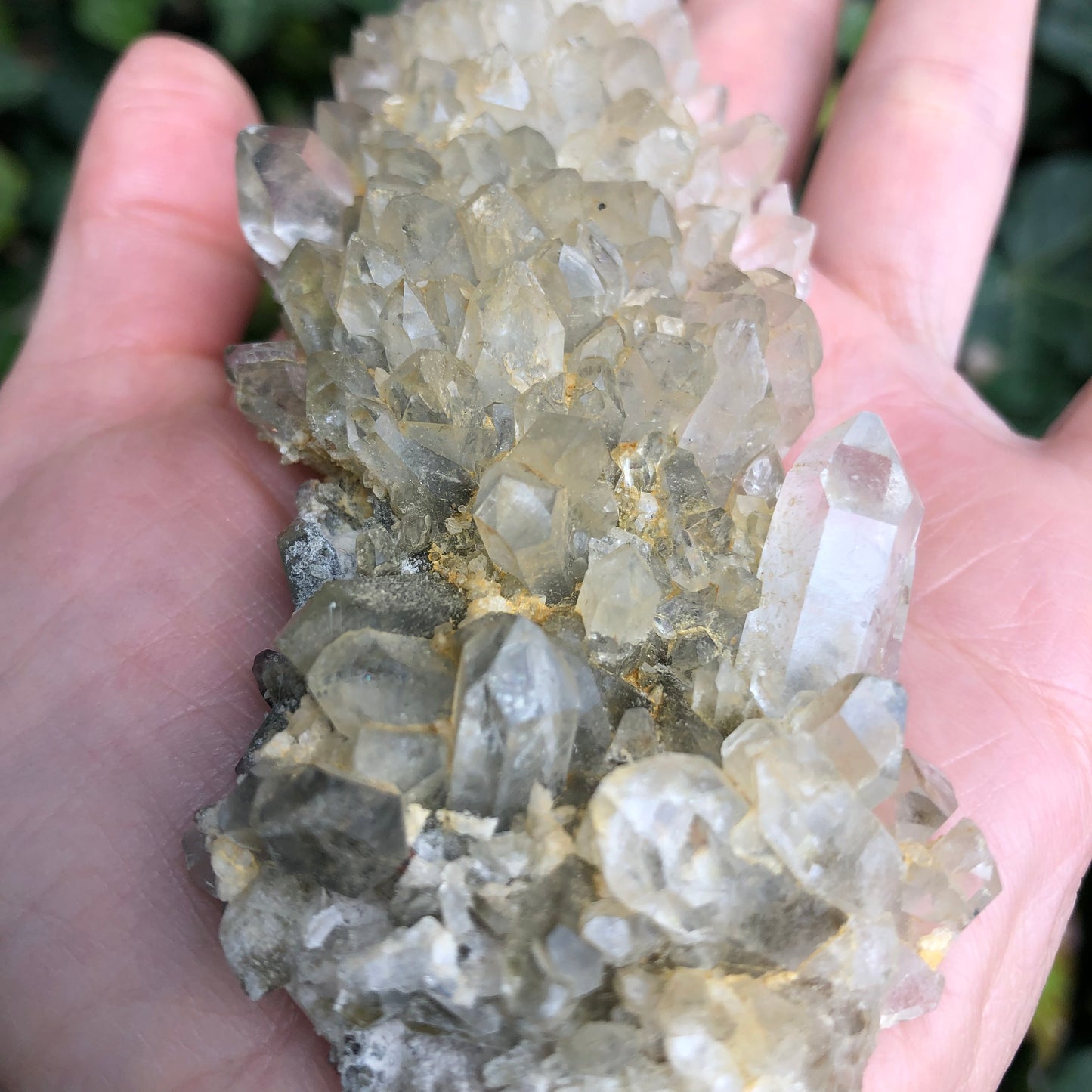 Chlorite Quartz Cluster Plate - Pakistan