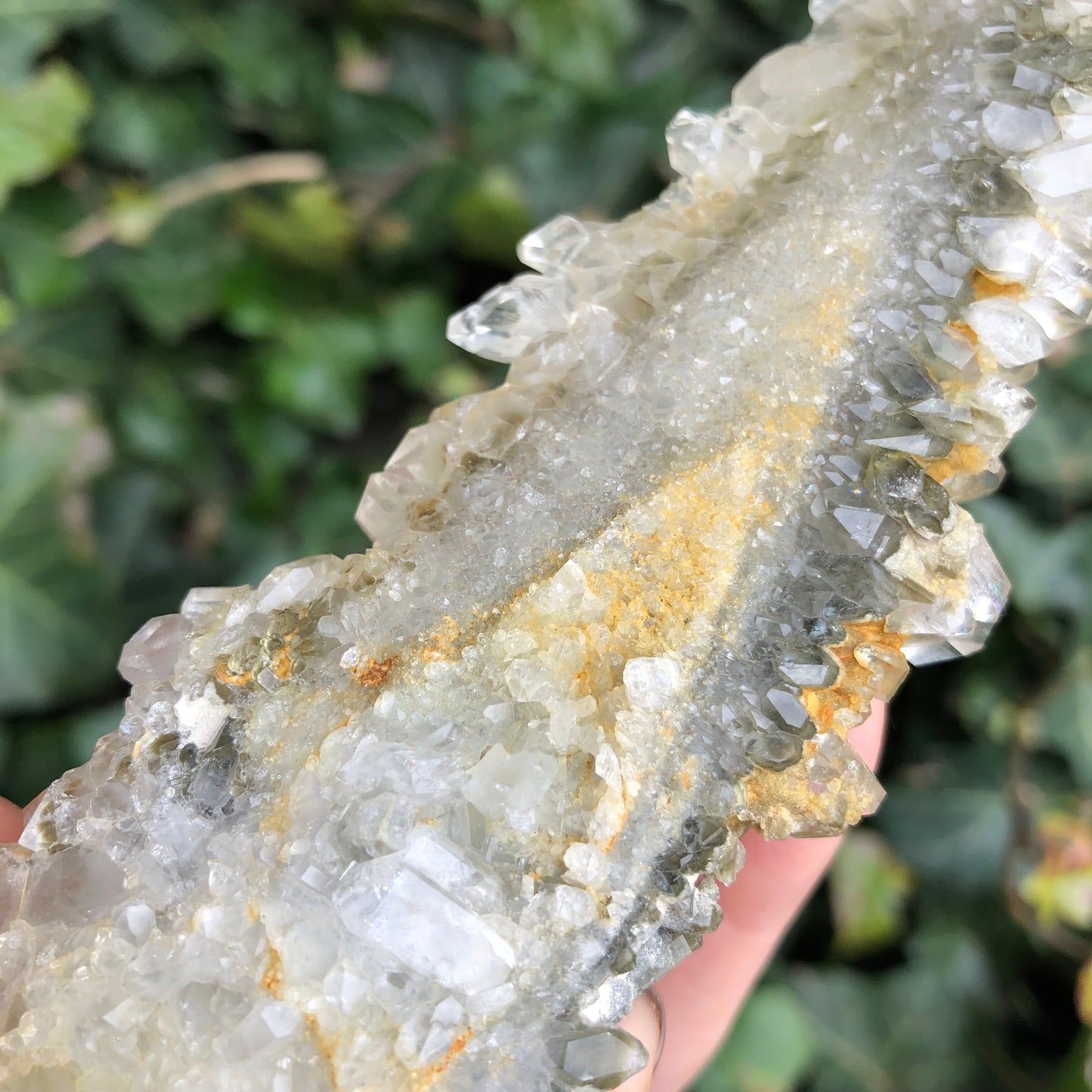 Chlorite Quartz Cluster Plate - Pakistan