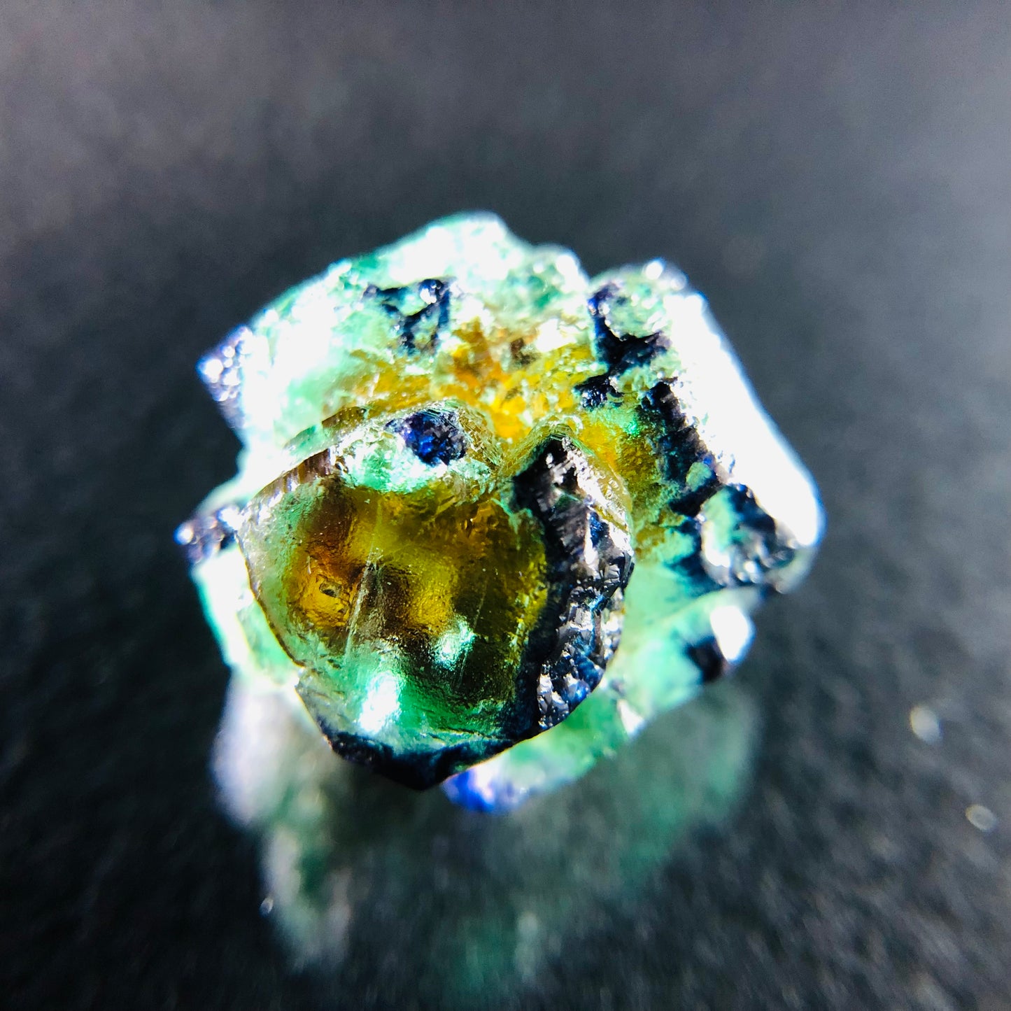 Fluorite Eye Thumbnail - Erongo Mnt. Region - Namibia - UV Reactive!