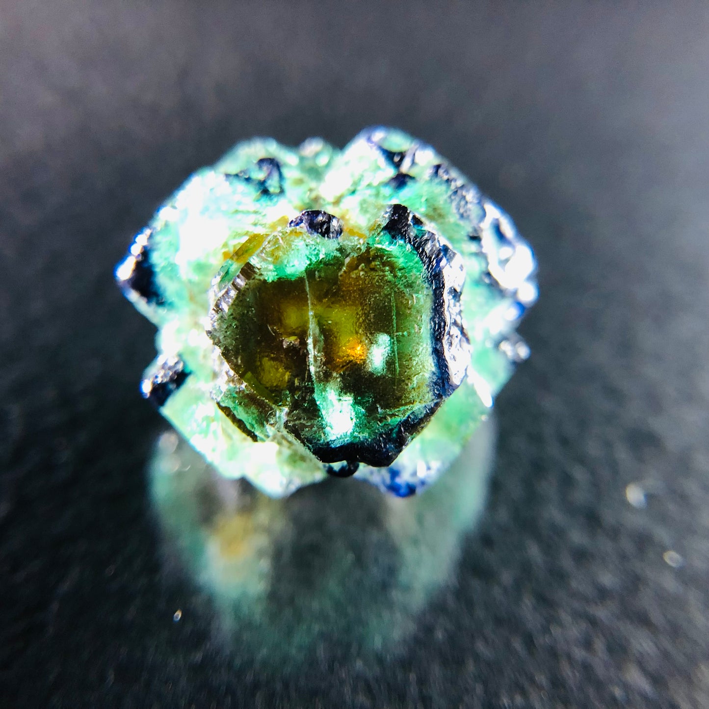 Fluorite Eye Thumbnail - Erongo Mnt. Region - Namibia - UV Reactive!