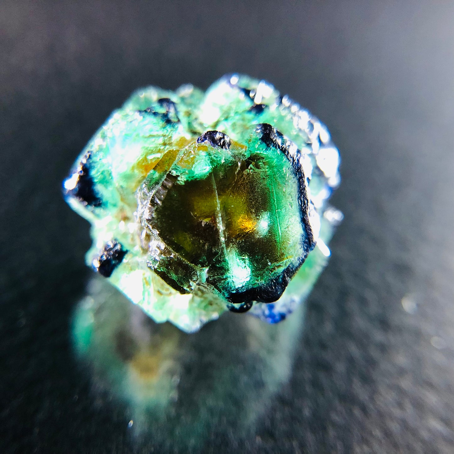 Fluorite Eye Thumbnail - Erongo Mnt. Region - Namibia - UV Reactive!
