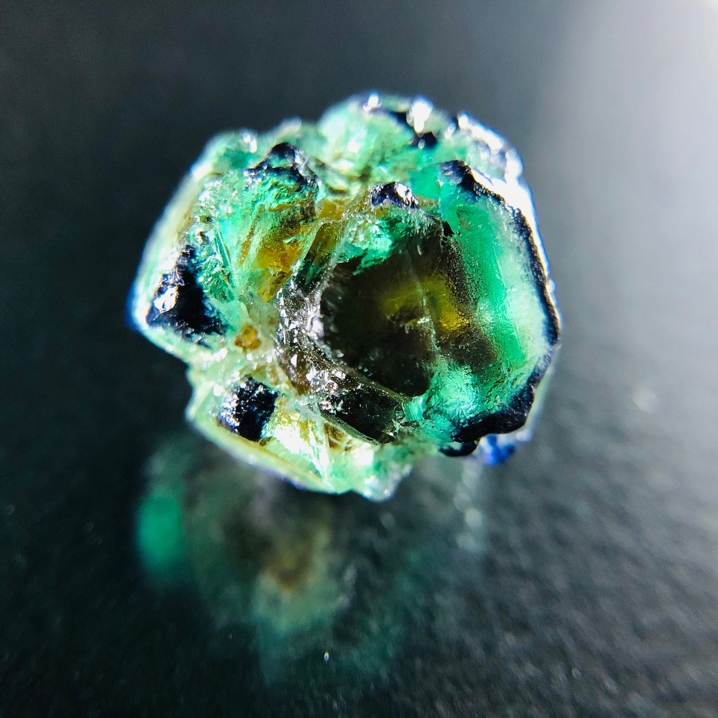 Fluorite Eye Thumbnail - Erongo Mnt. Region - Namibia - UV Reactive!