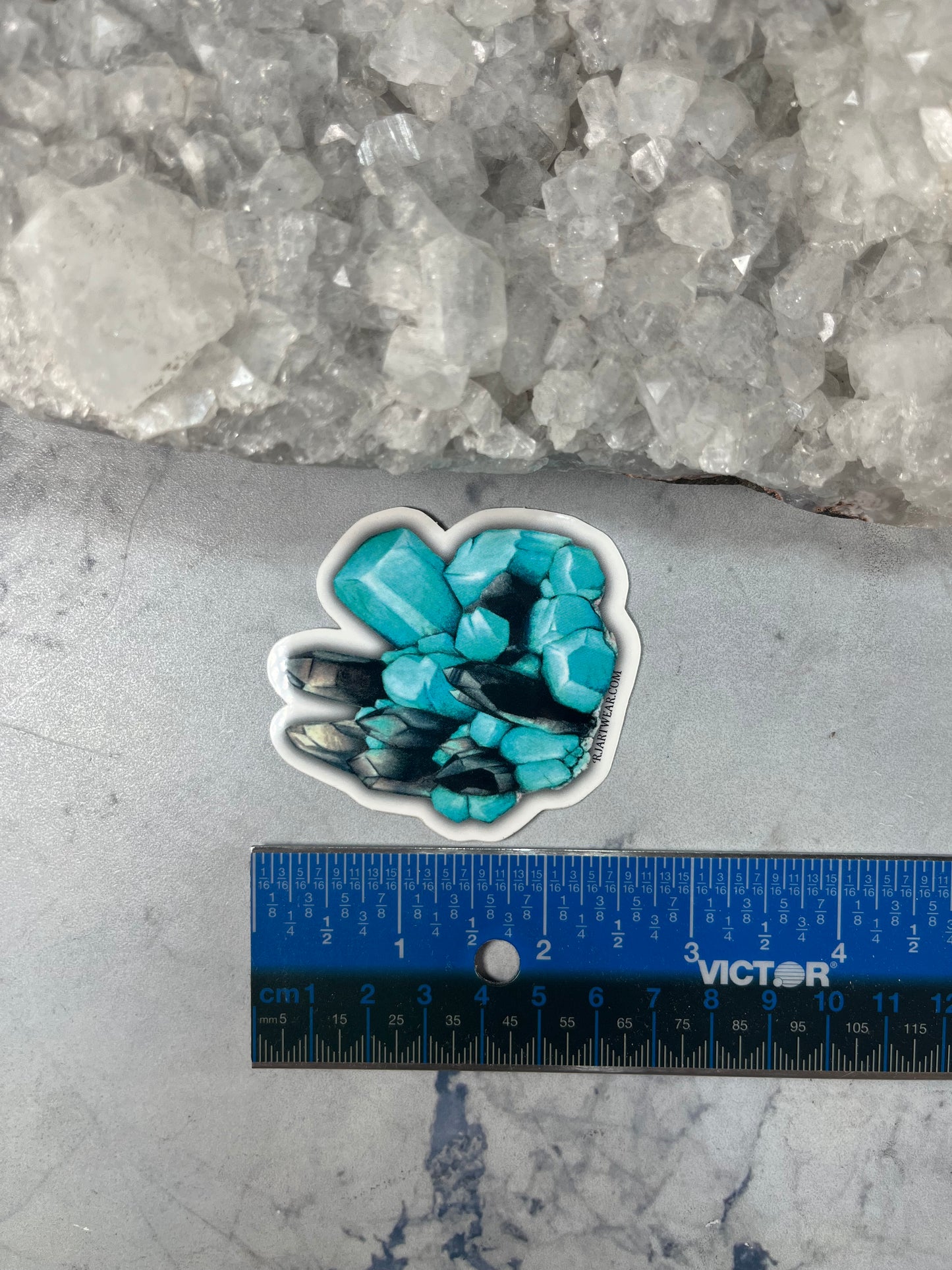Amazonite & Smoky Quartz Sticker