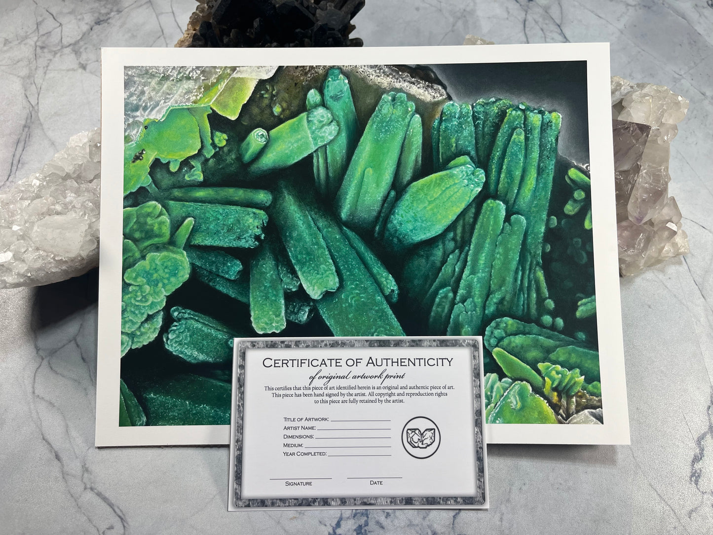 Bayldonite over Mimetite - UK - Fine Art Print