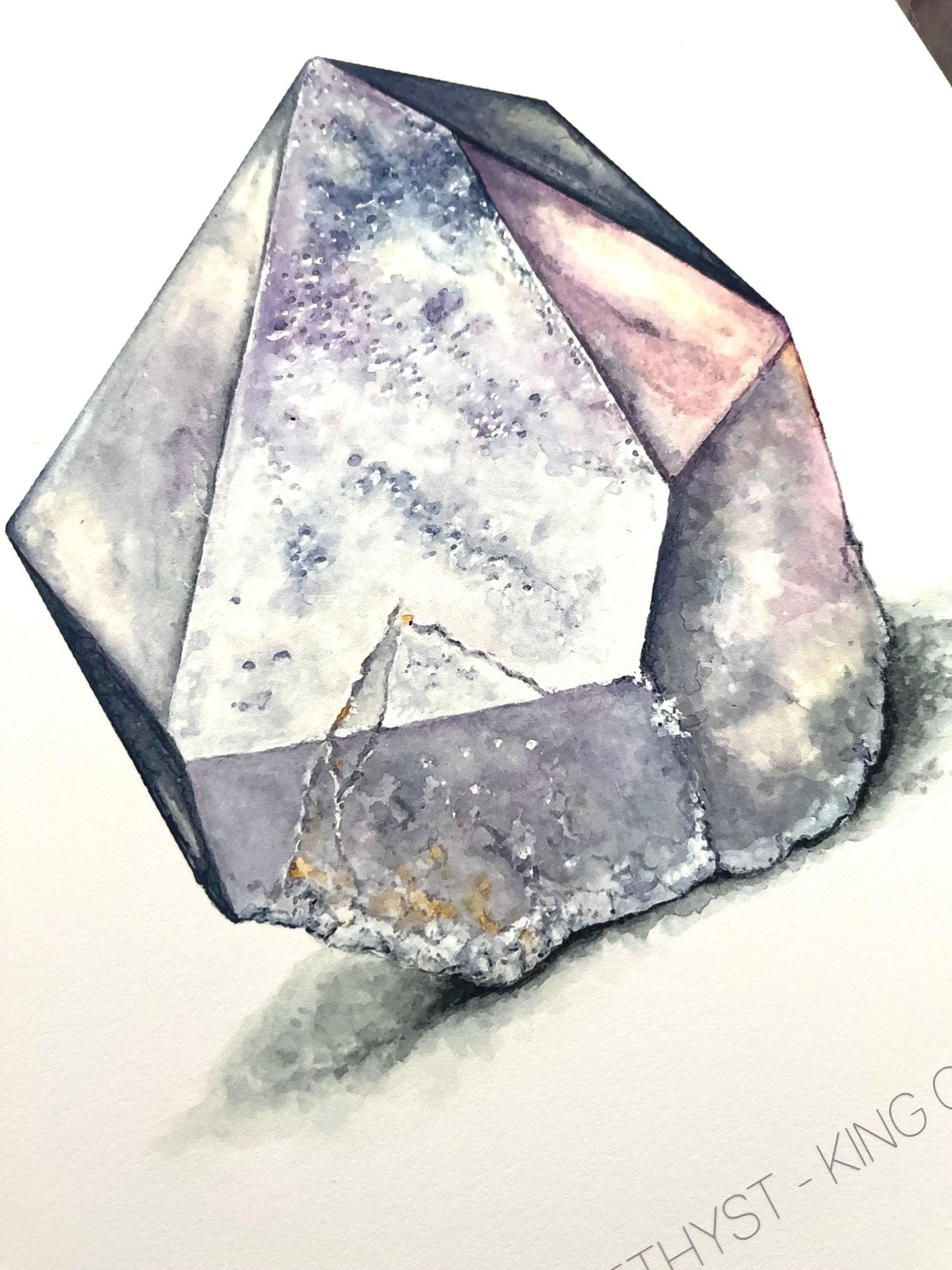 Amethyst Watercolor - Fine Art Print