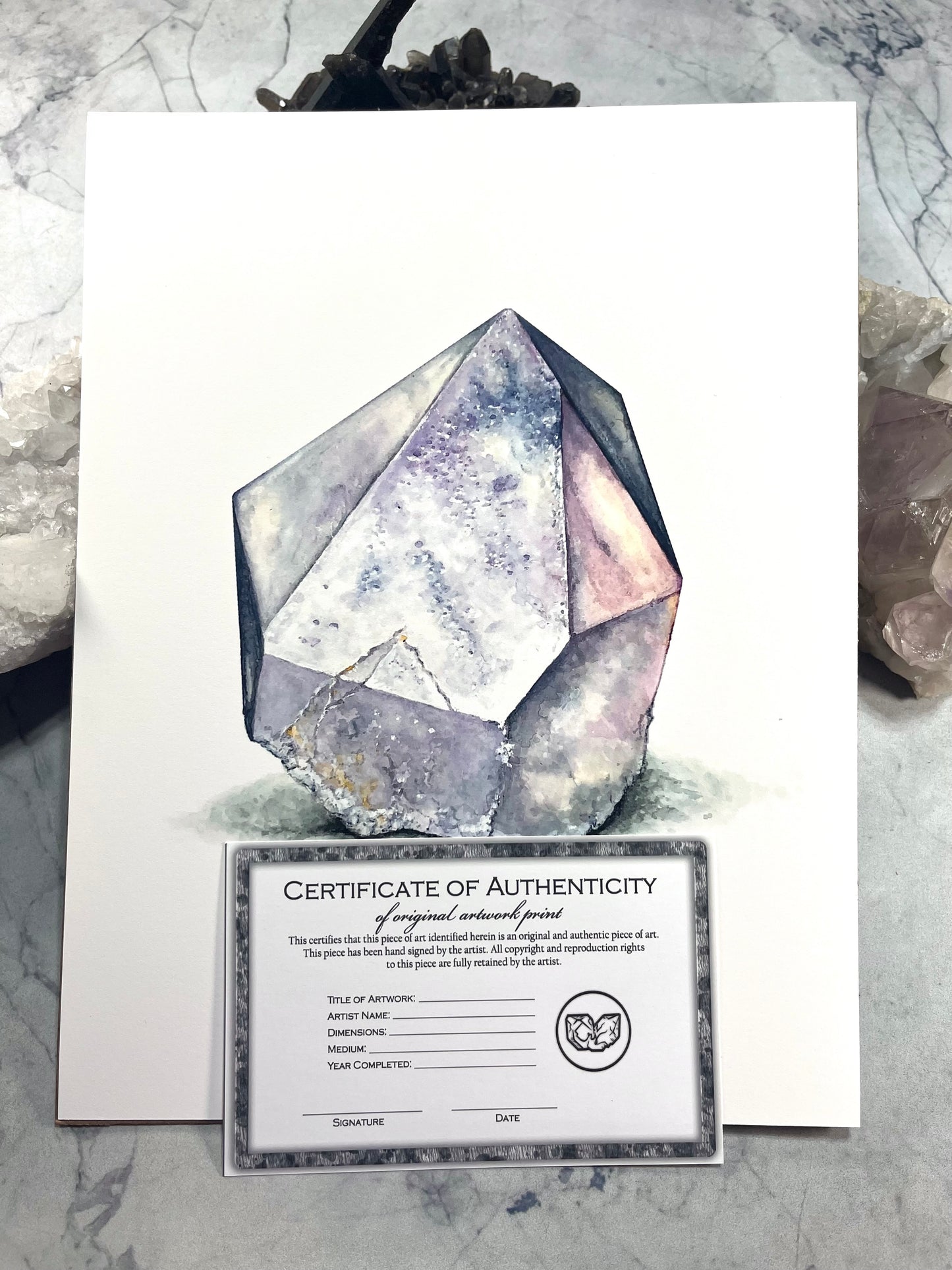 Amethyst Watercolor - Fine Art Print
