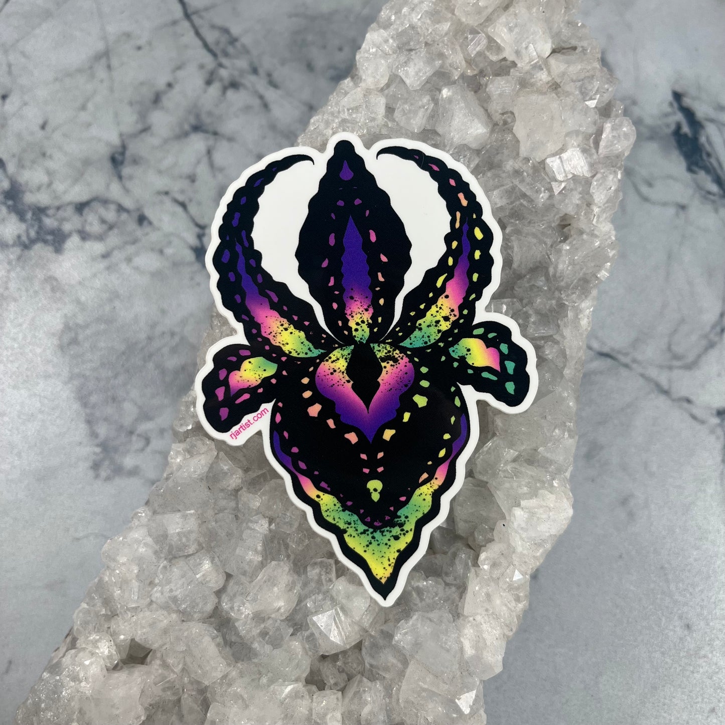 Neon Orchid Graphic Sticker