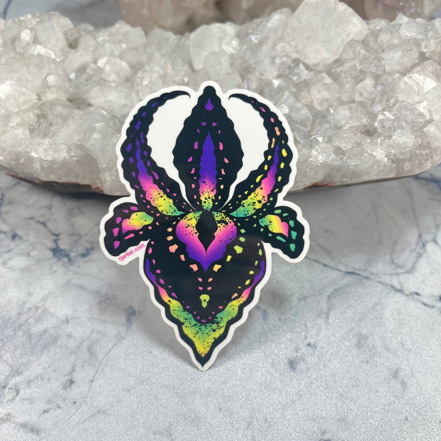 Neon Orchid Graphic Sticker