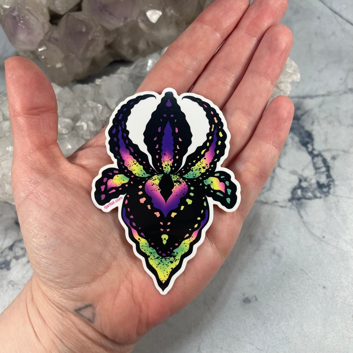 Neon Orchid Graphic Sticker