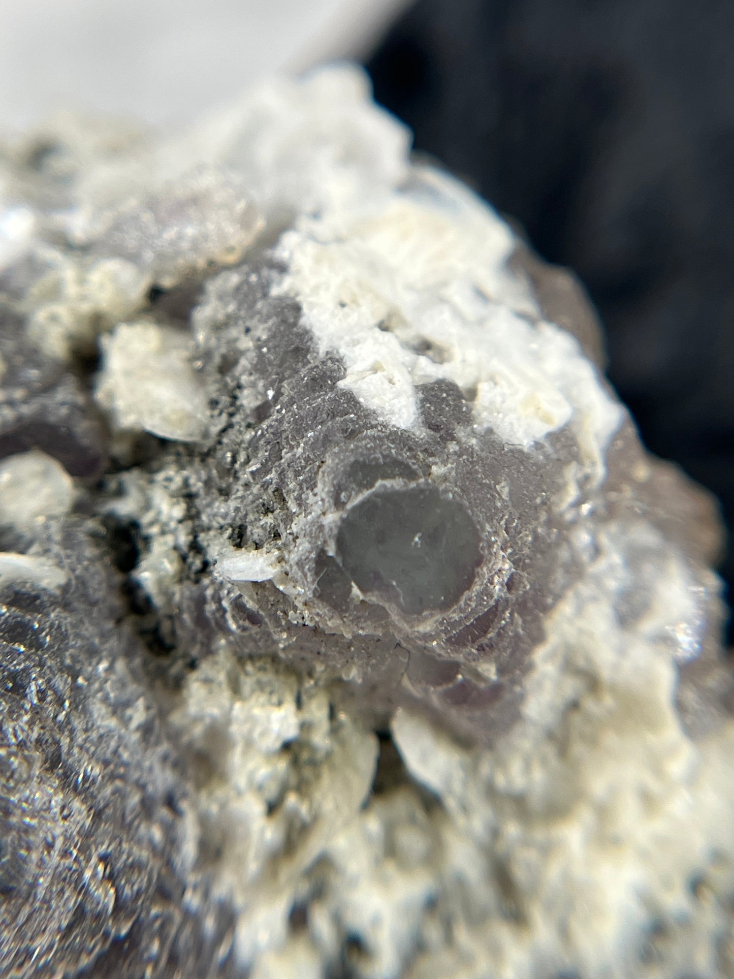 Purple Fluorite on Candle Quartz - China - UV Reactive - Phosphorescent
