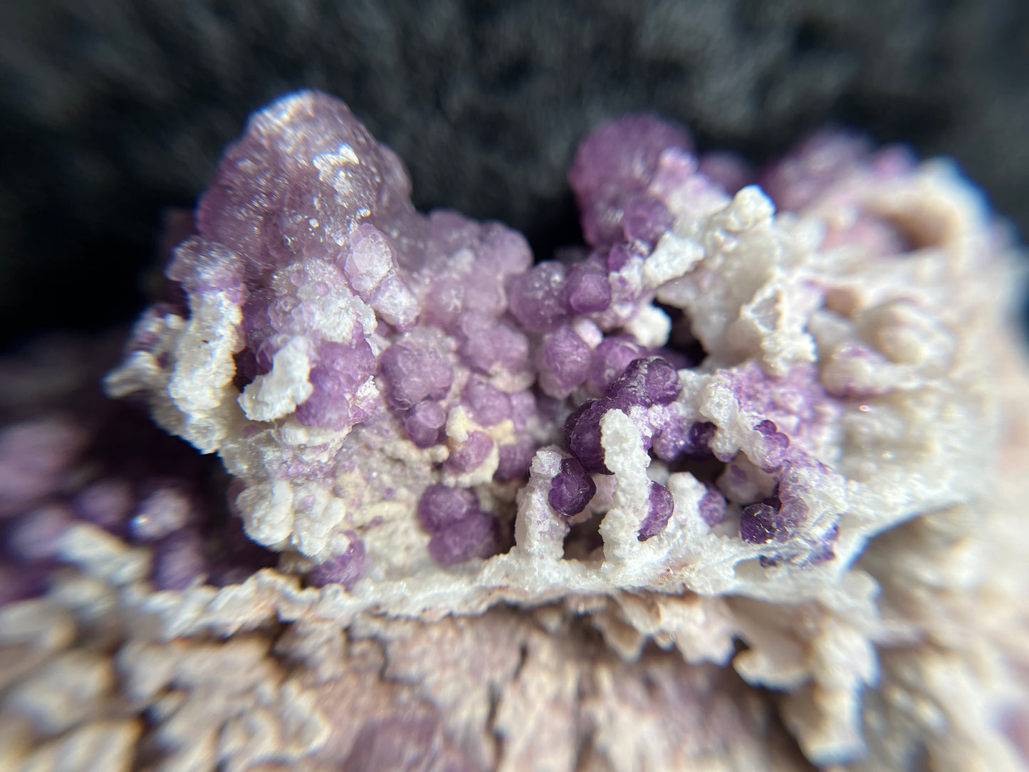 Botryoidal Purple Fluorite - Arizona - UV Reactive inclusions!