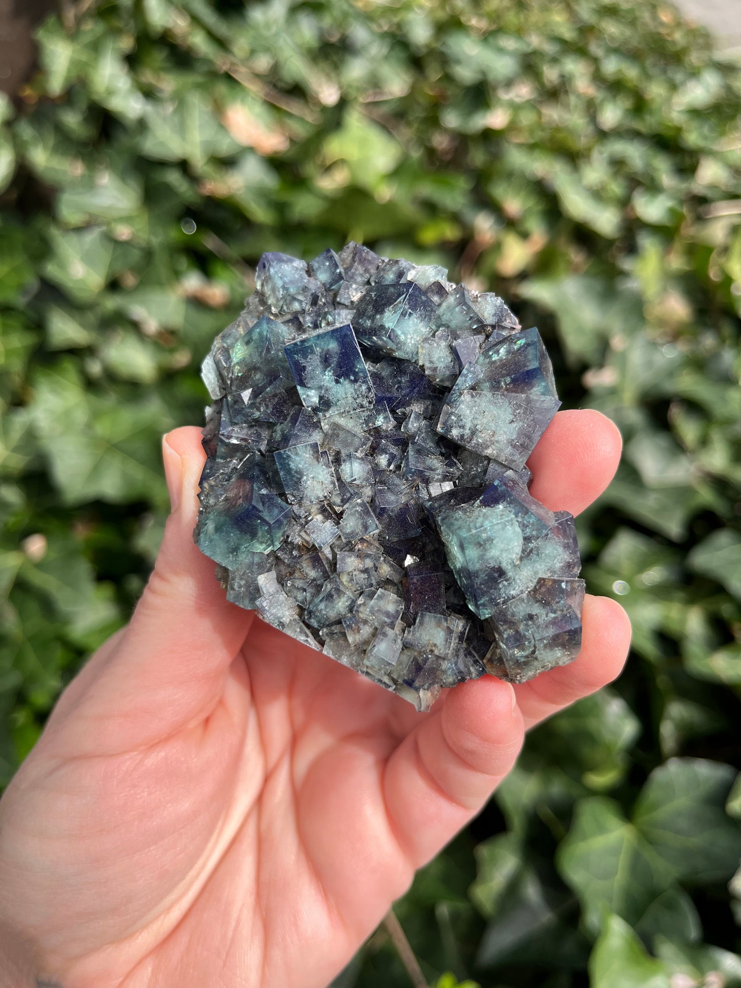 Green Fluorite Cluster - England - UV Reactive