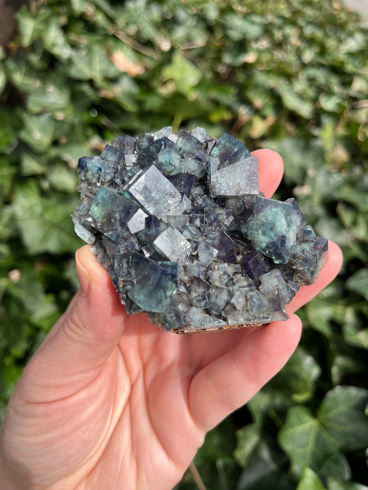 Green Fluorite Cluster - England - UV Reactive