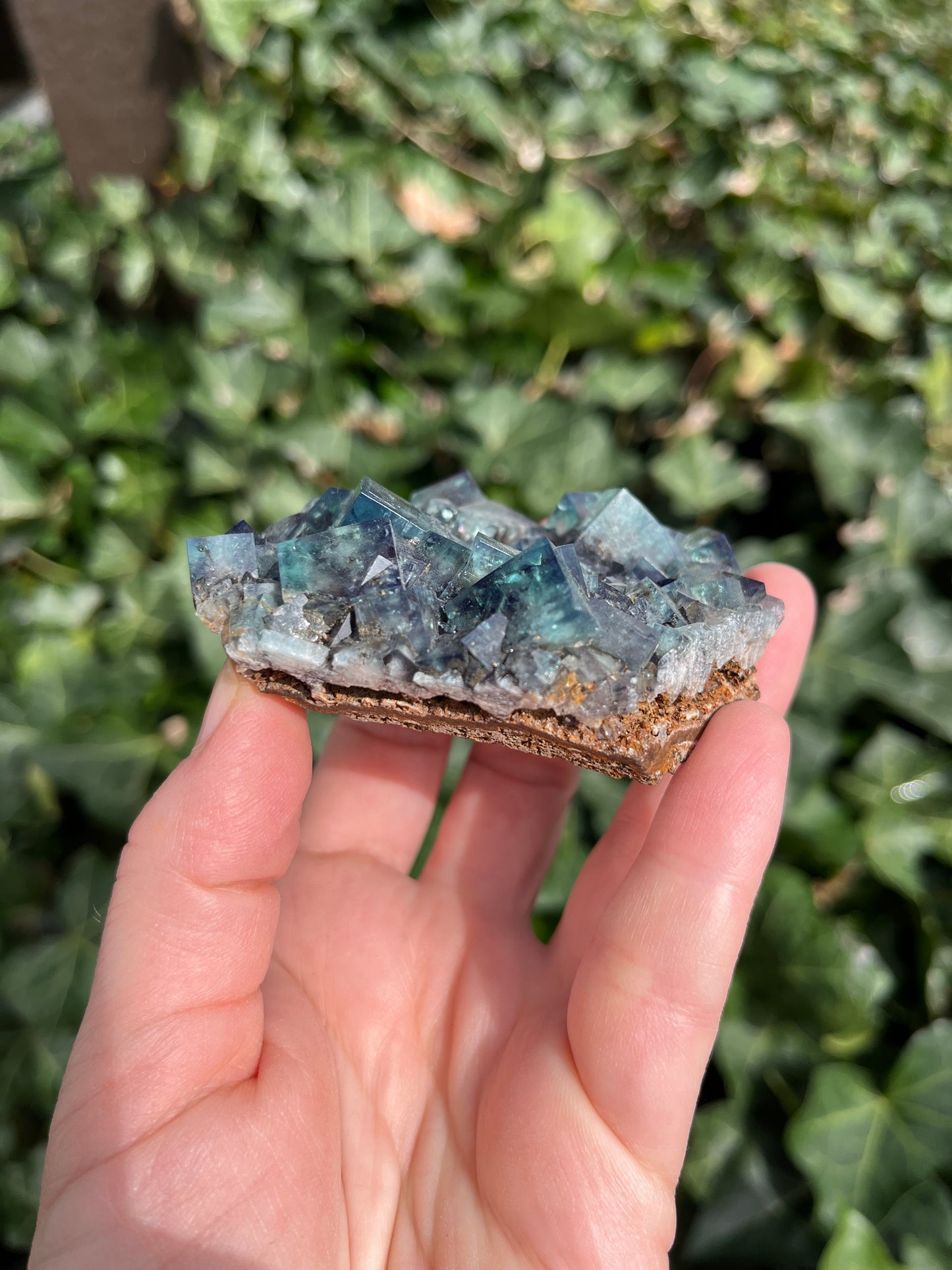 Green Fluorite Cluster - England - UV Reactive