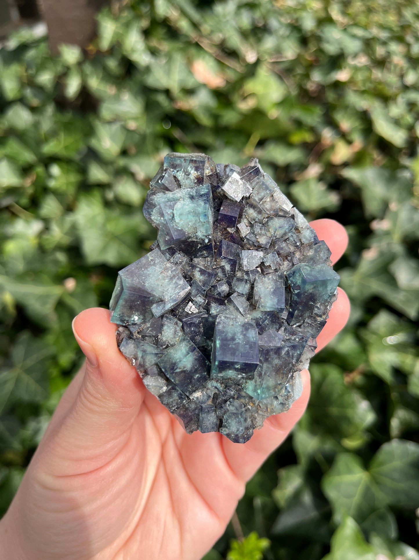 Green Fluorite Cluster - England - UV Reactive