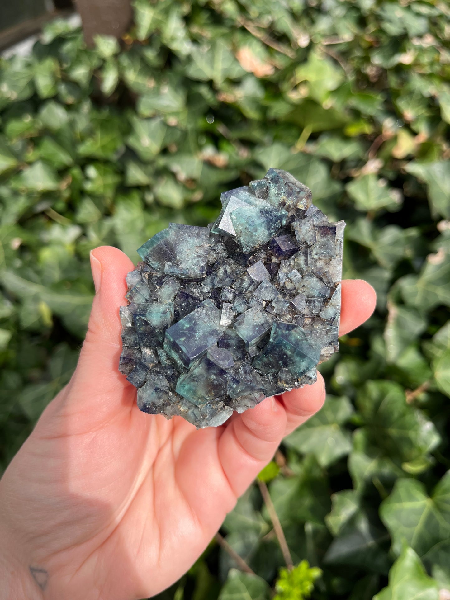 Green Fluorite Cluster - England - UV Reactive