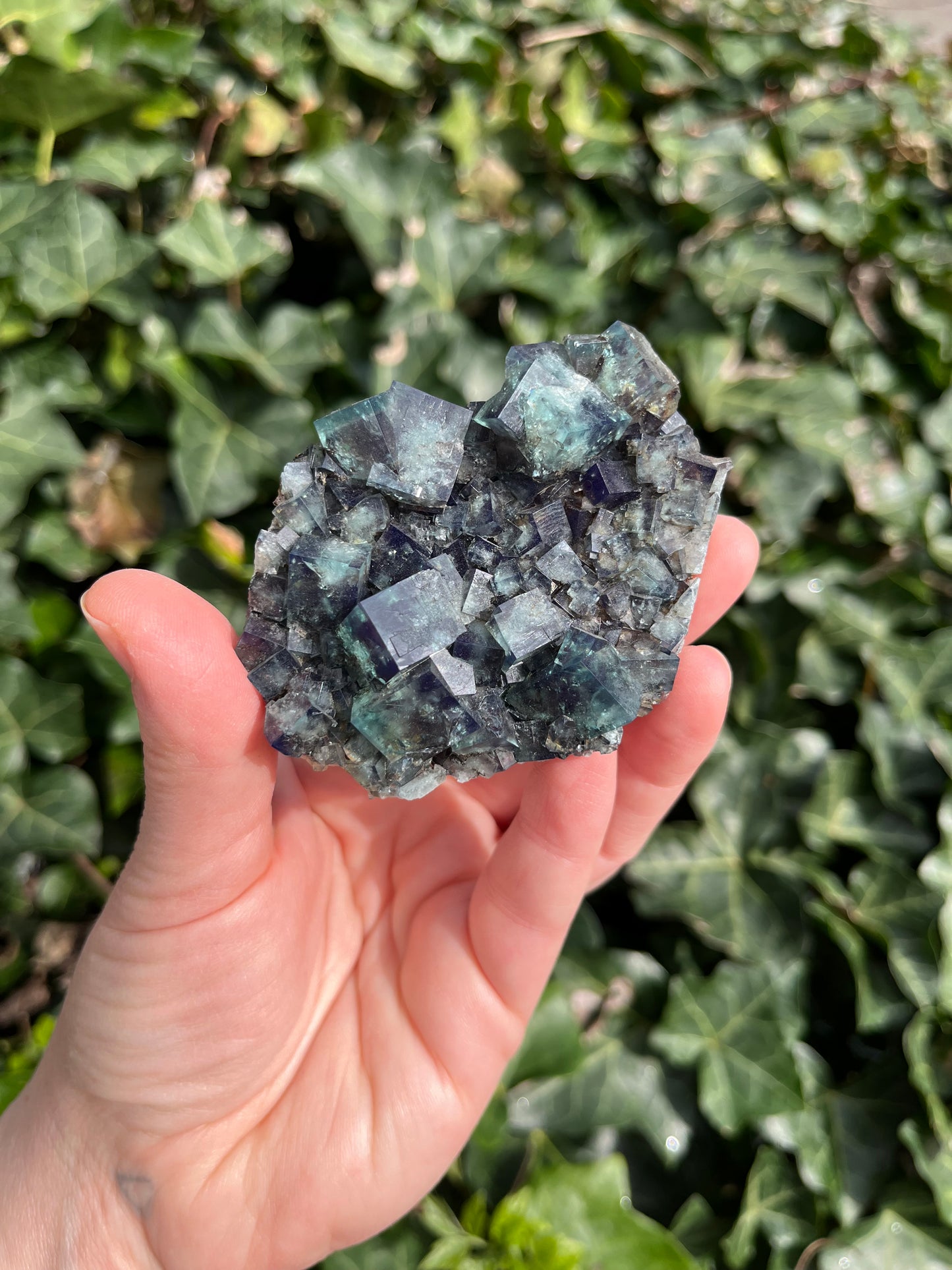 Green Fluorite Cluster - England - UV Reactive