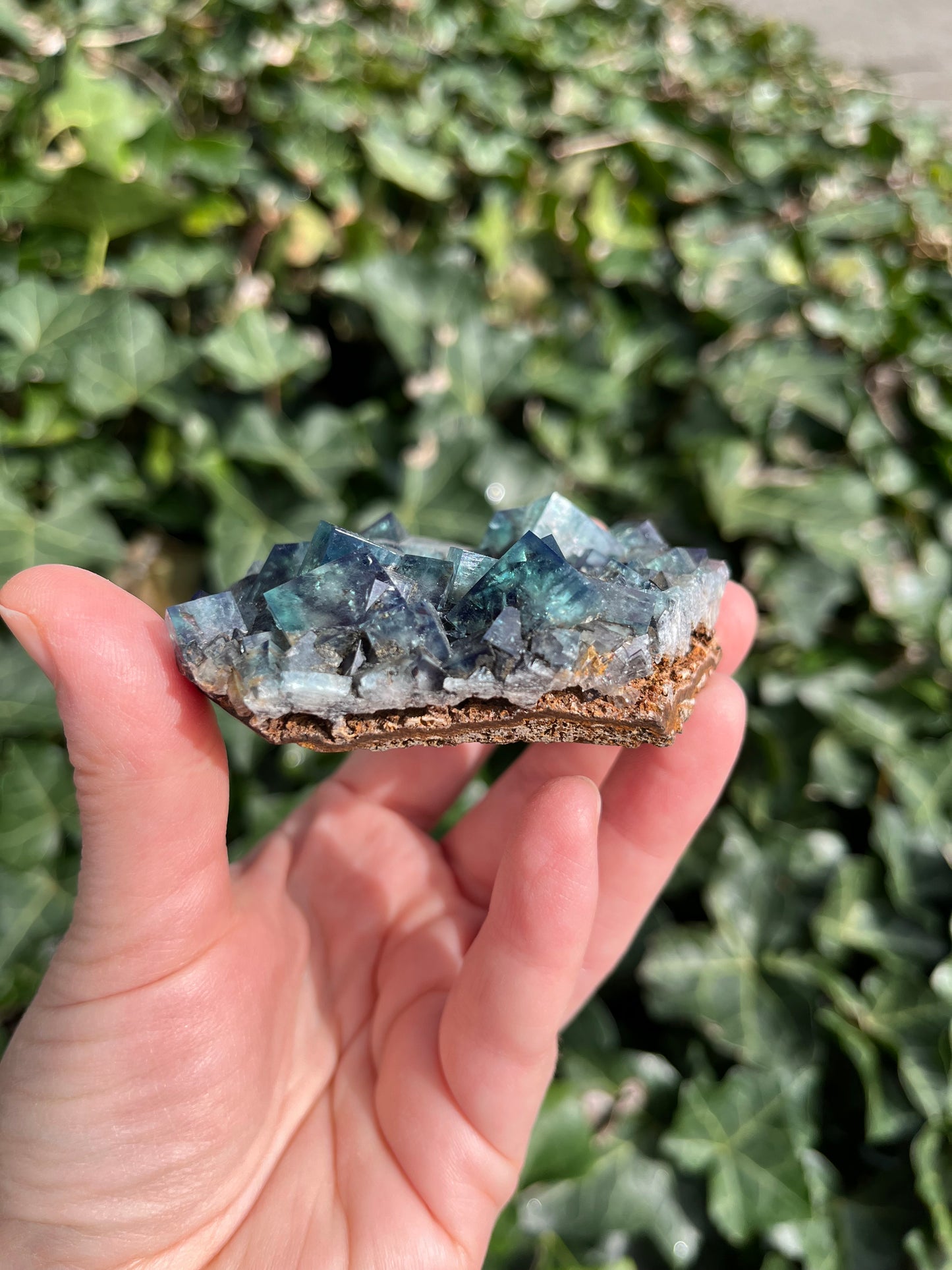 Green Fluorite Cluster - England - UV Reactive