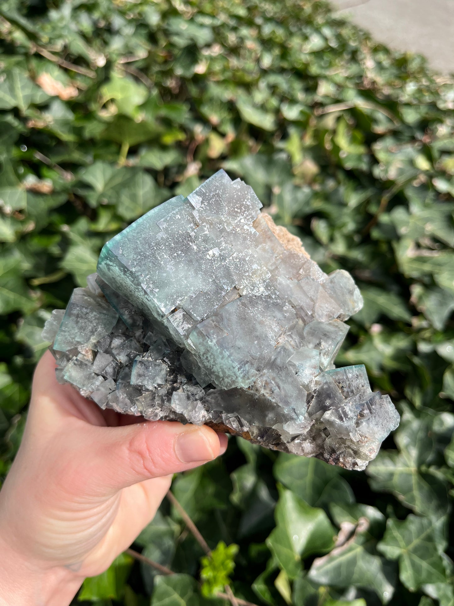 Large Green Fluorite Cluster - England - UV Reactive