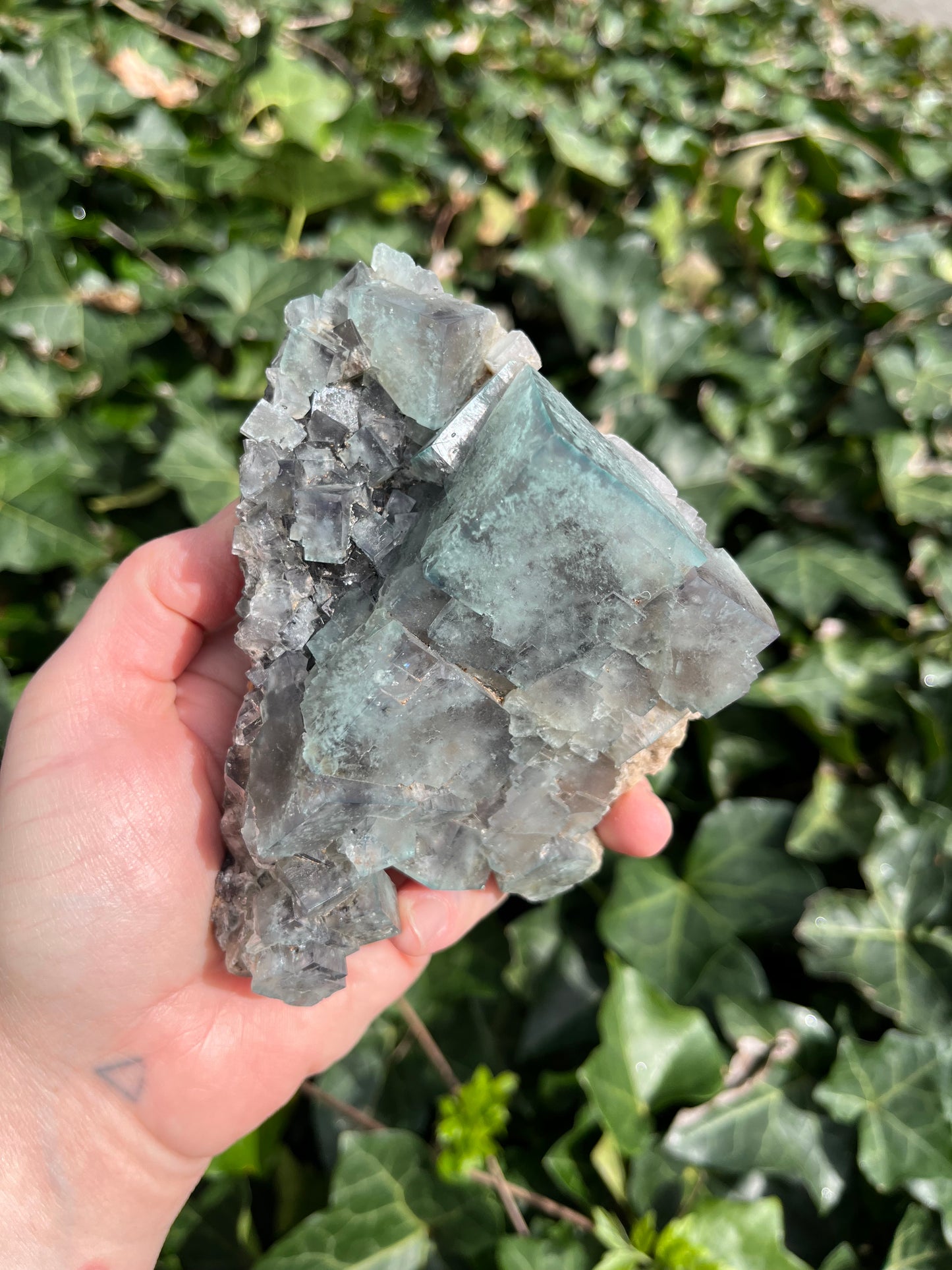 Large Green Fluorite Cluster - England - UV Reactive