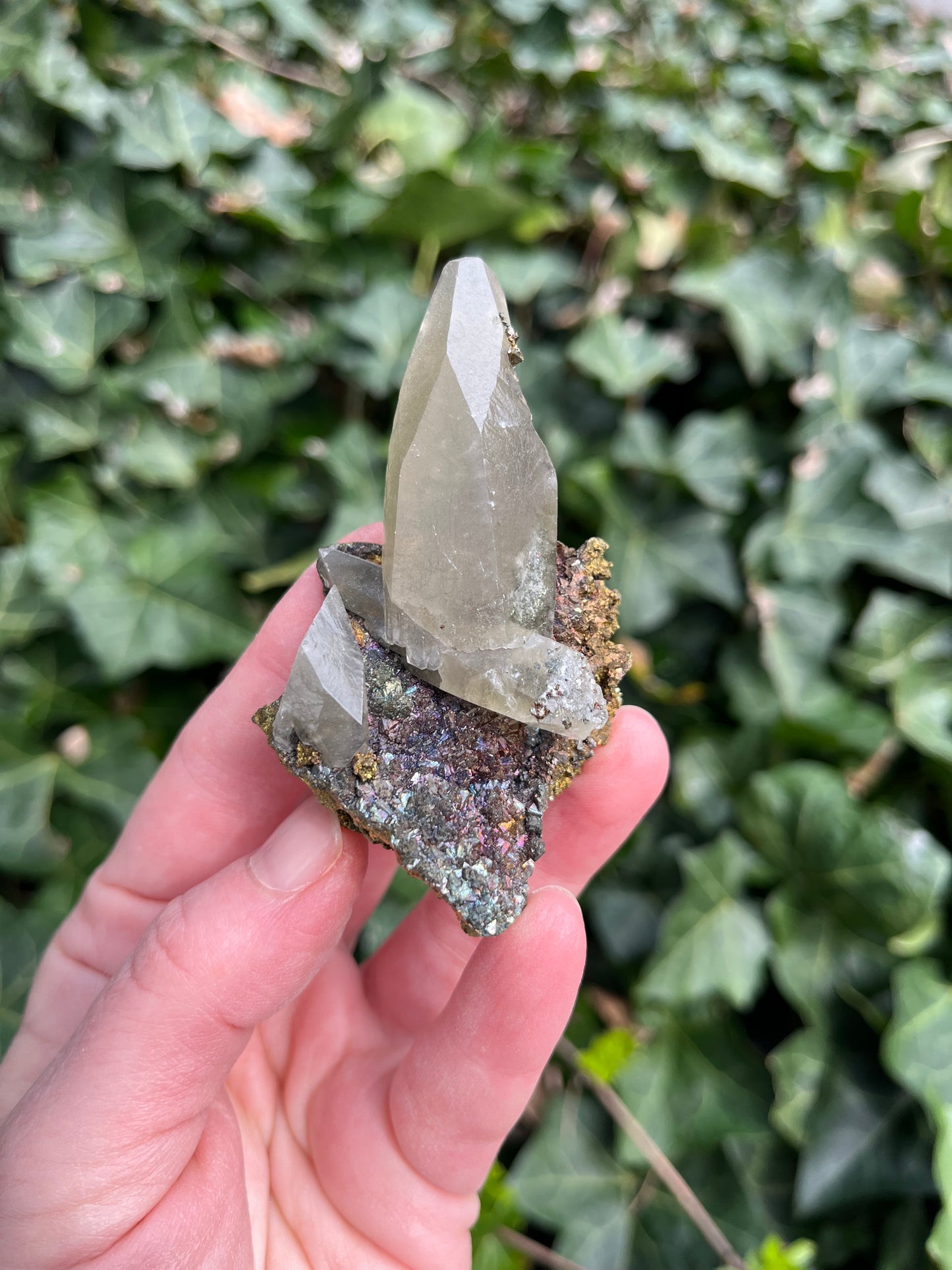 Calcite with Chalcopyrite - Missouri