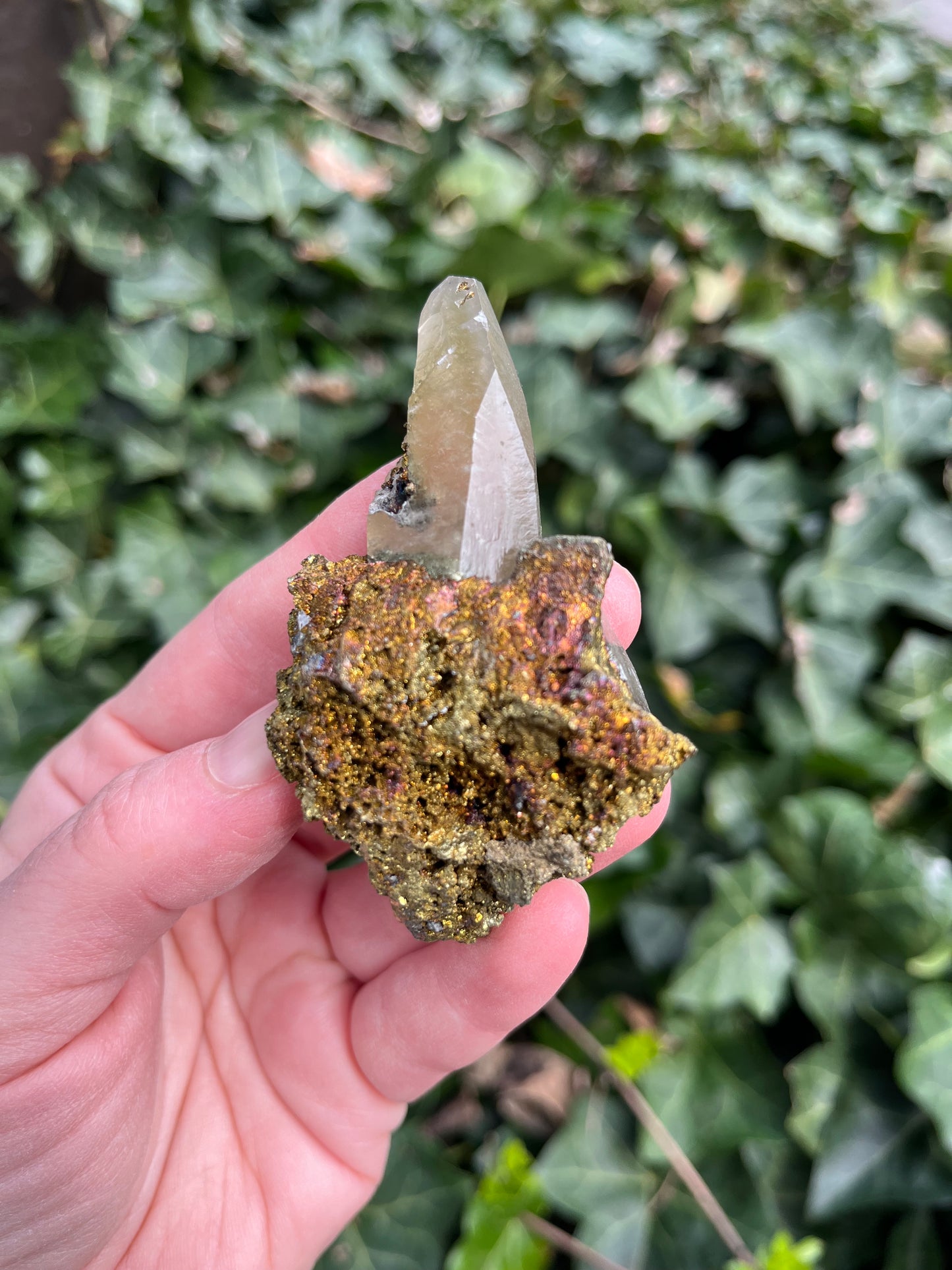 Calcite with Chalcopyrite - Missouri
