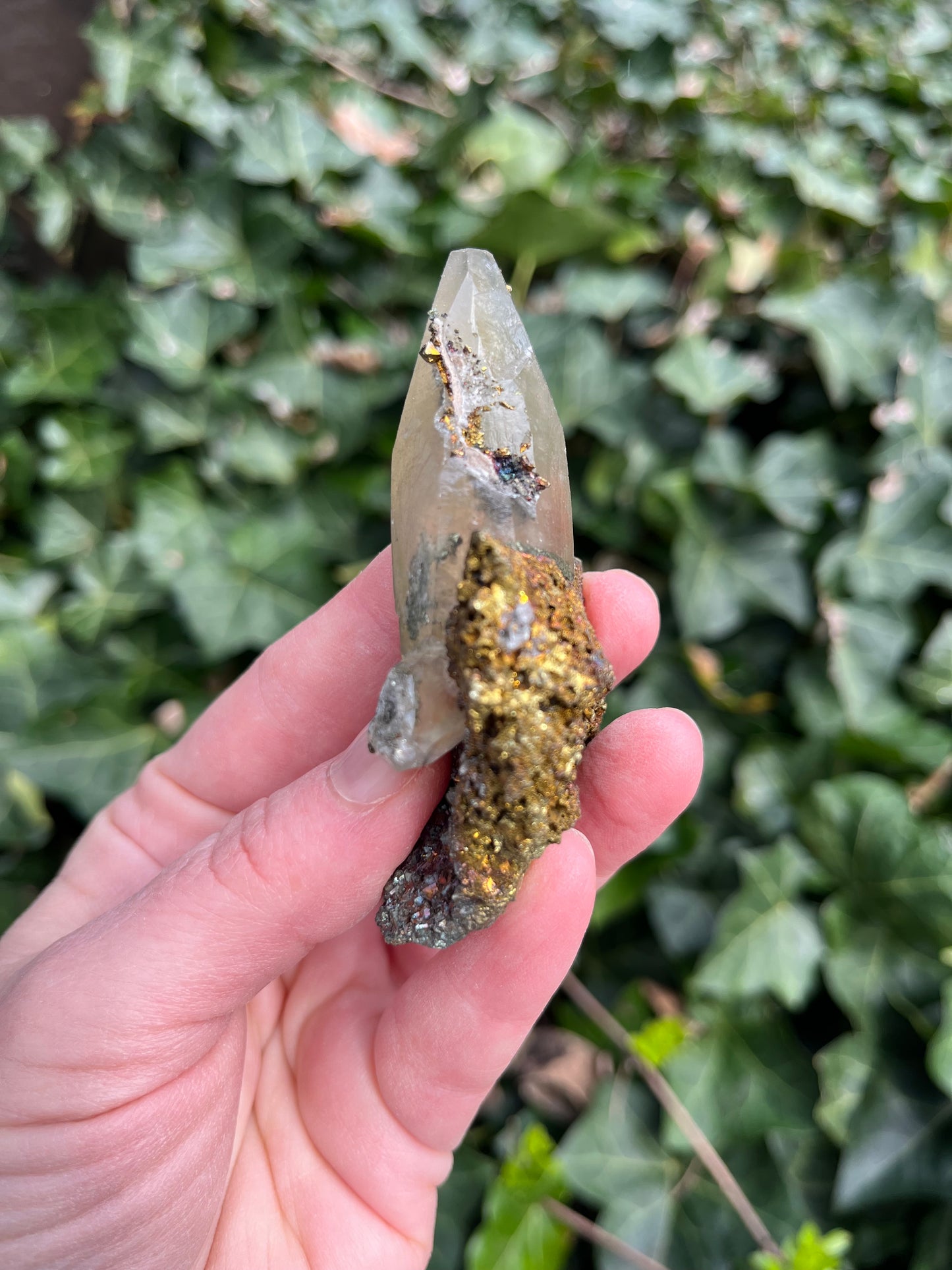Calcite with Chalcopyrite - Missouri