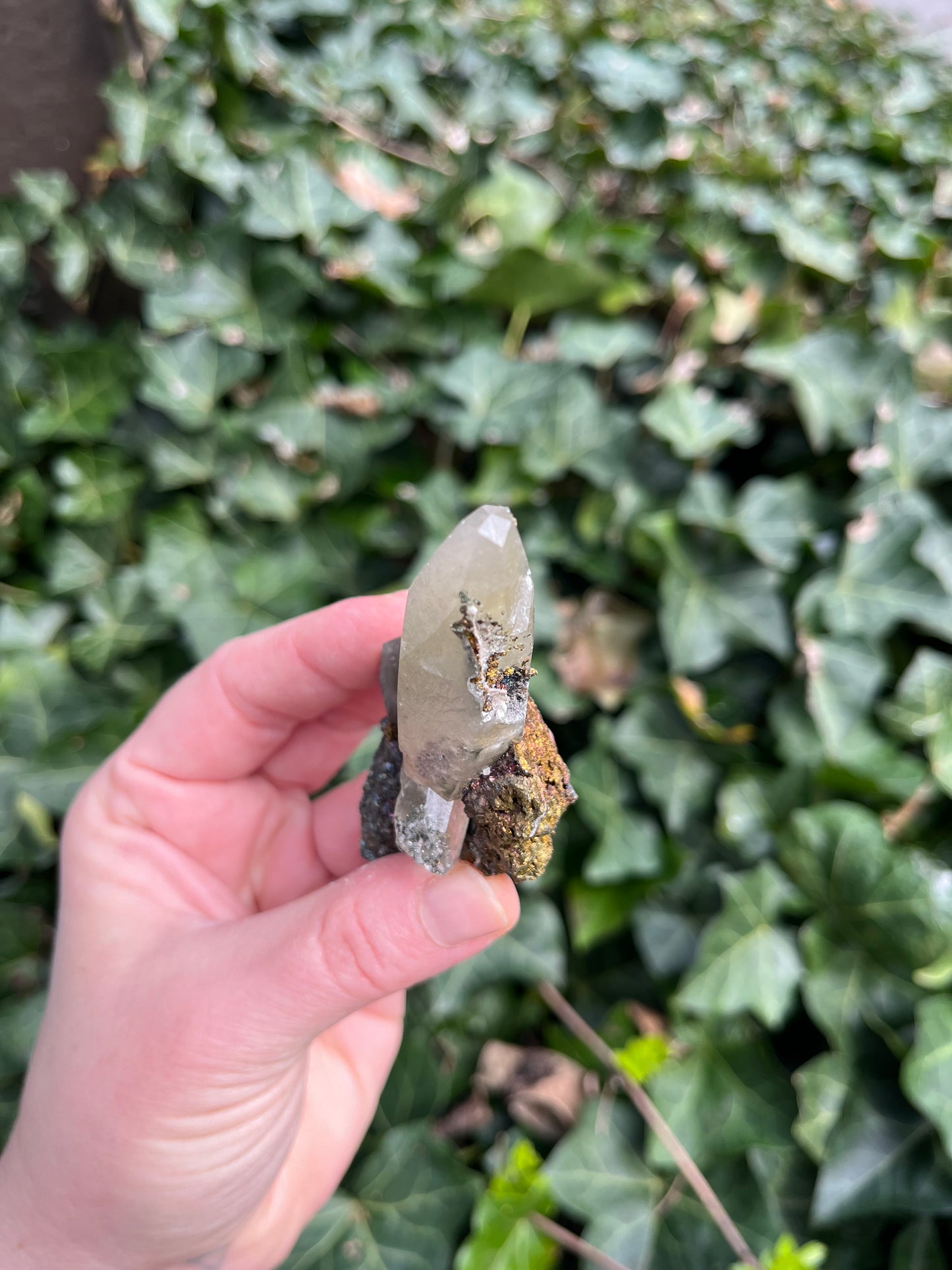 Calcite with Chalcopyrite - Missouri