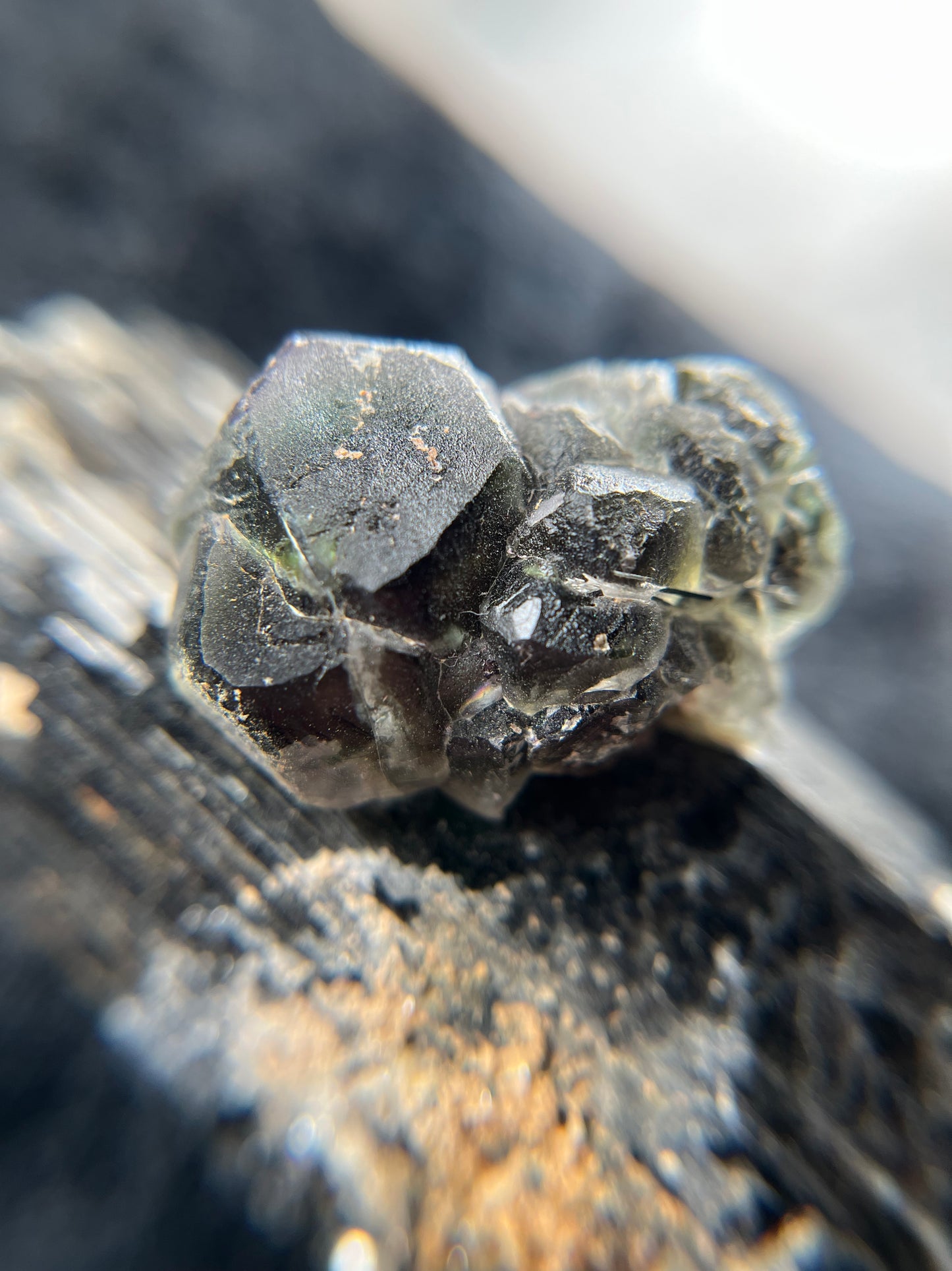 Fluorite on Schorl - Erongo Mnt. Region - Namibia - UV Reactive!