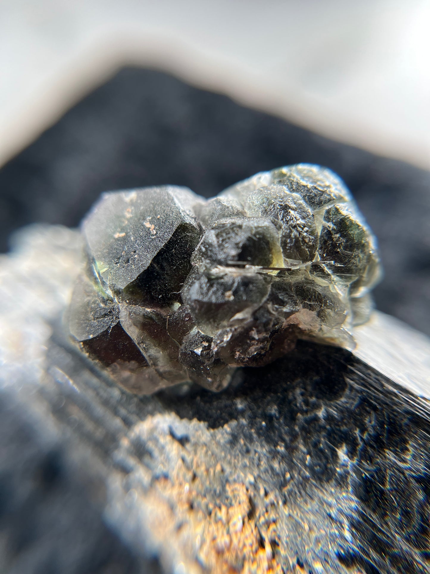 Fluorite on Schorl - Erongo Mnt. Region - Namibia - UV Reactive!