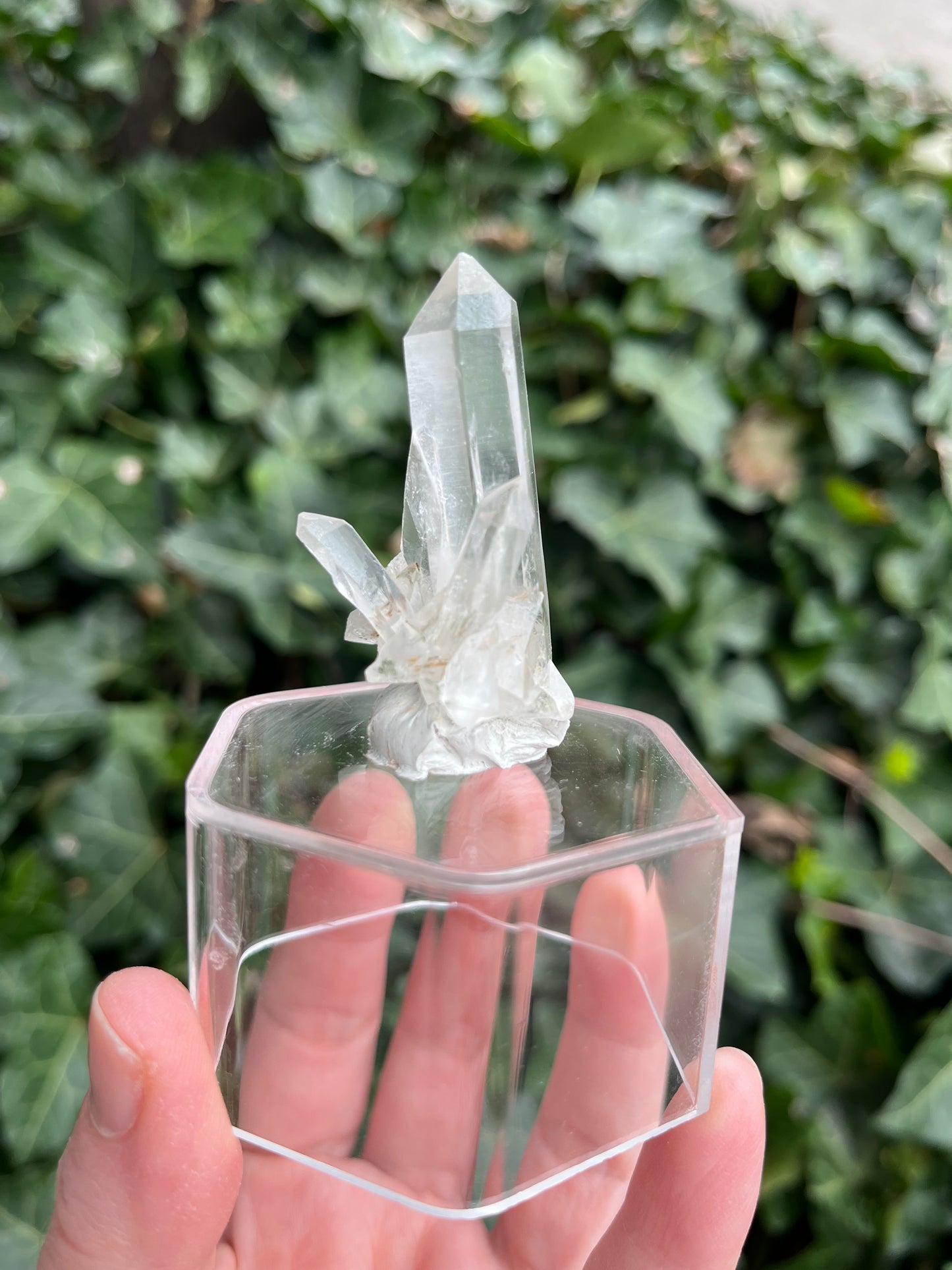 UV Phantom Quartz Cluster w/ Actinolite Inclusions - Washington