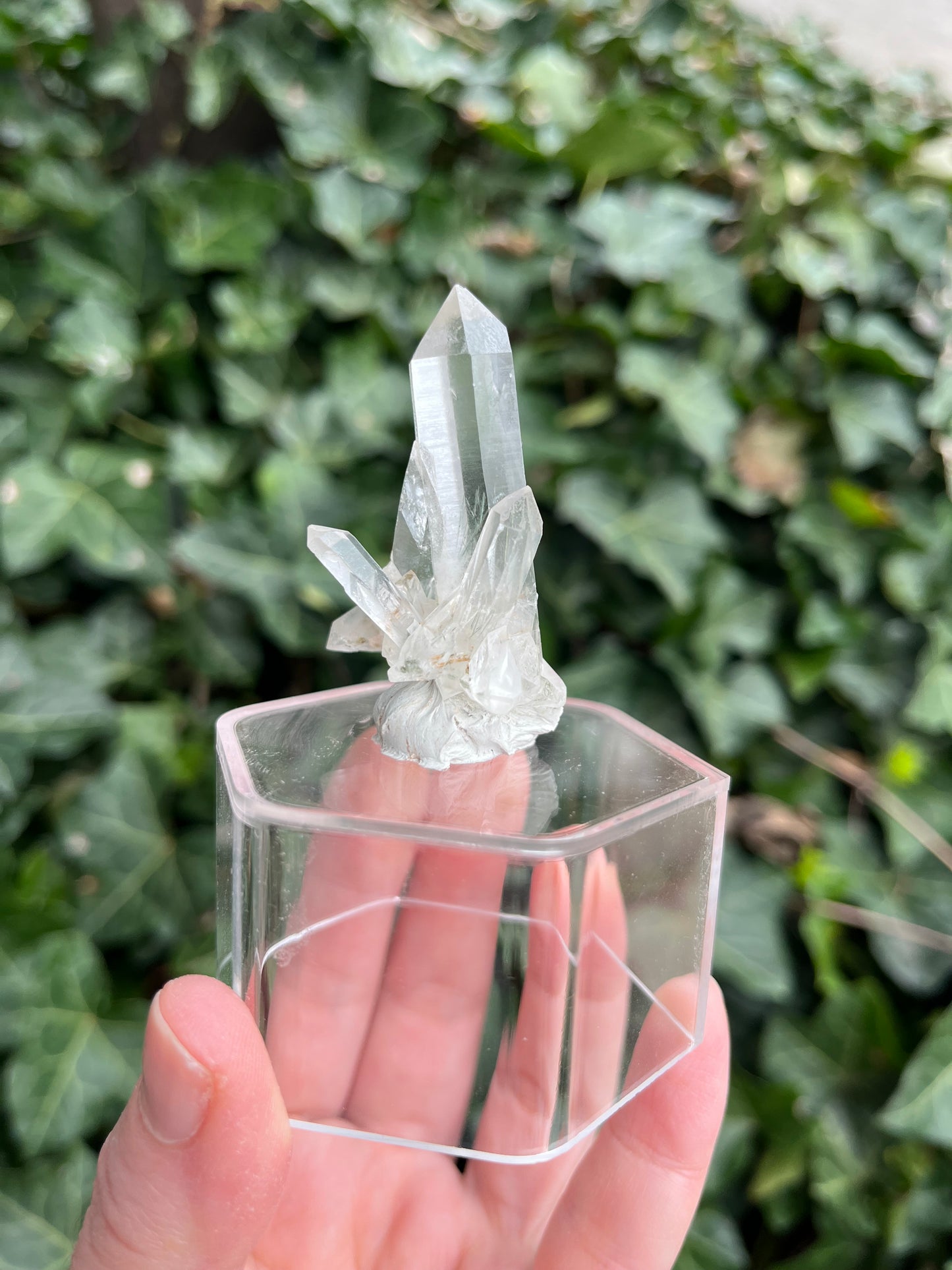 UV Phantom Quartz Cluster w/ Actinolite Inclusions - Washington
