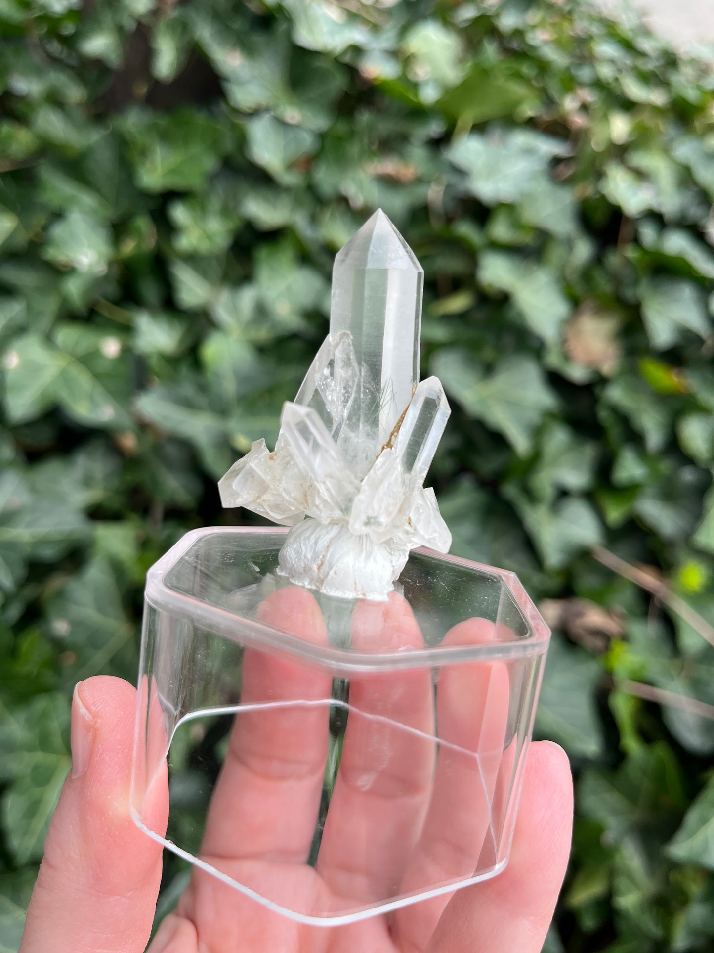 UV Phantom Quartz Cluster w/ Actinolite Inclusions - Washington