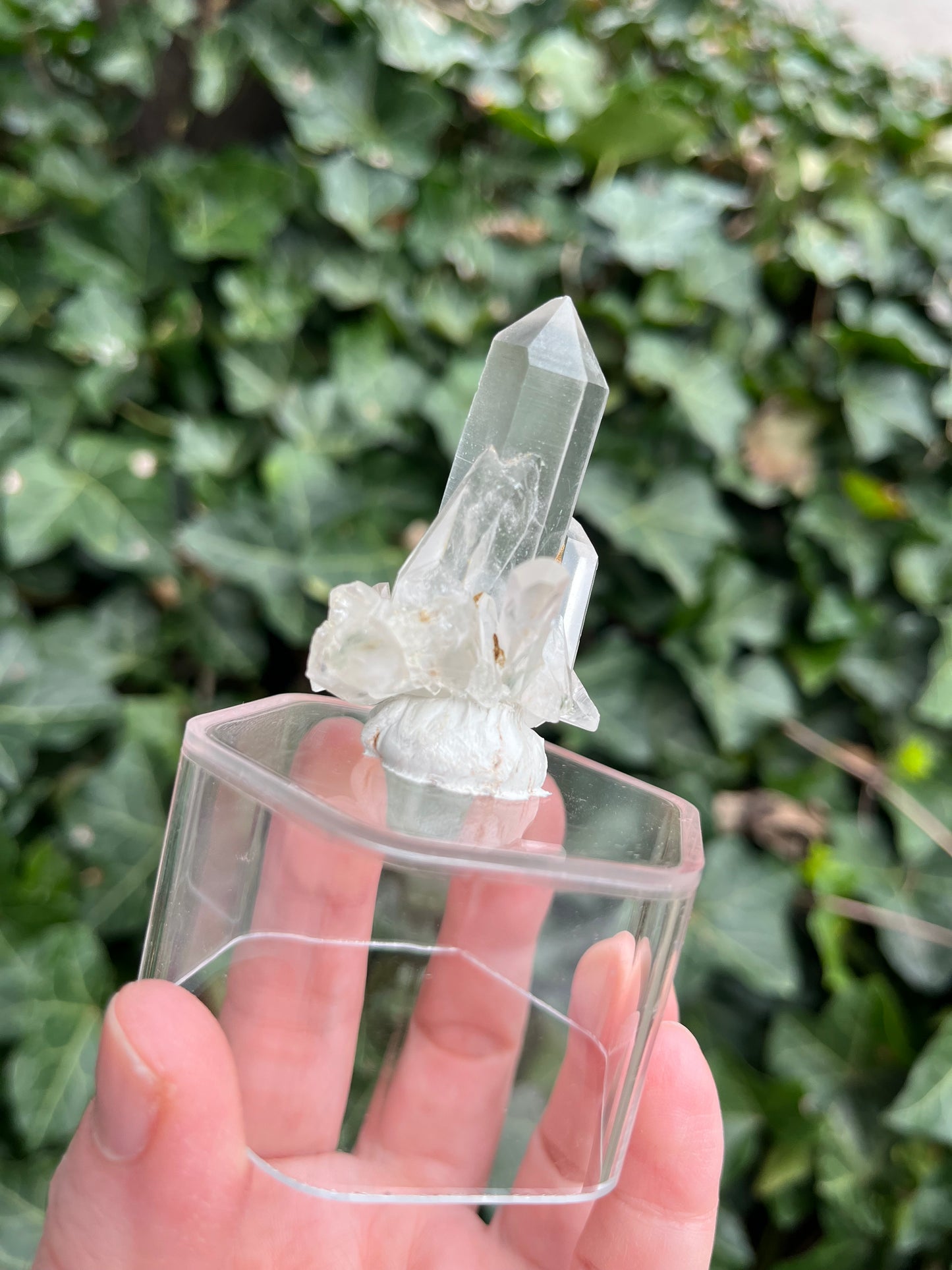 UV Phantom Quartz Cluster w/ Actinolite Inclusions - Washington
