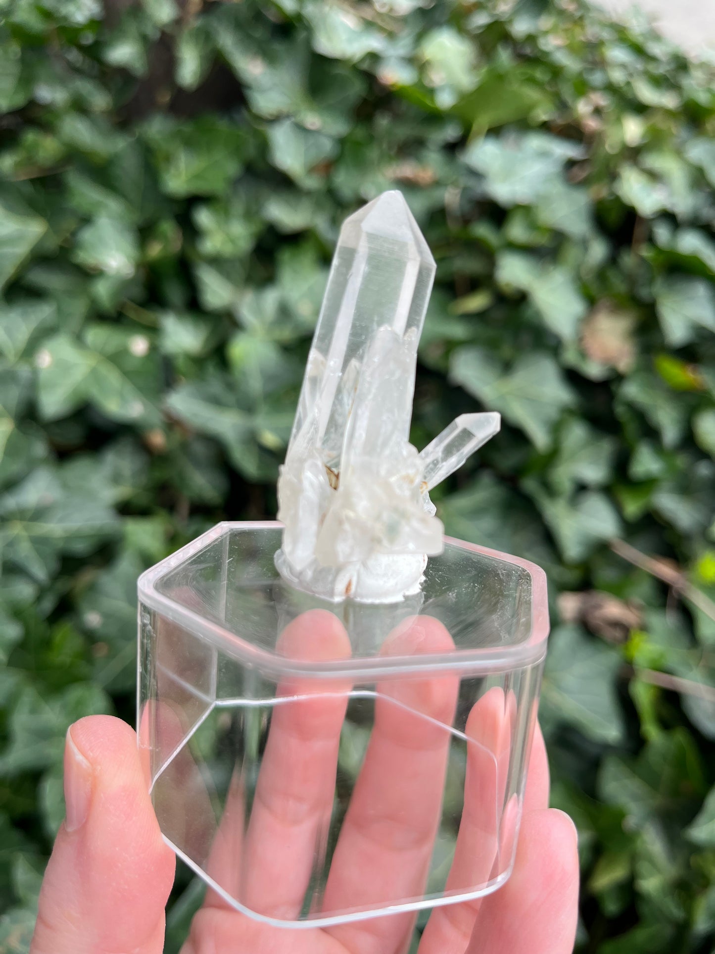 UV Phantom Quartz Cluster w/ Actinolite Inclusions - Washington