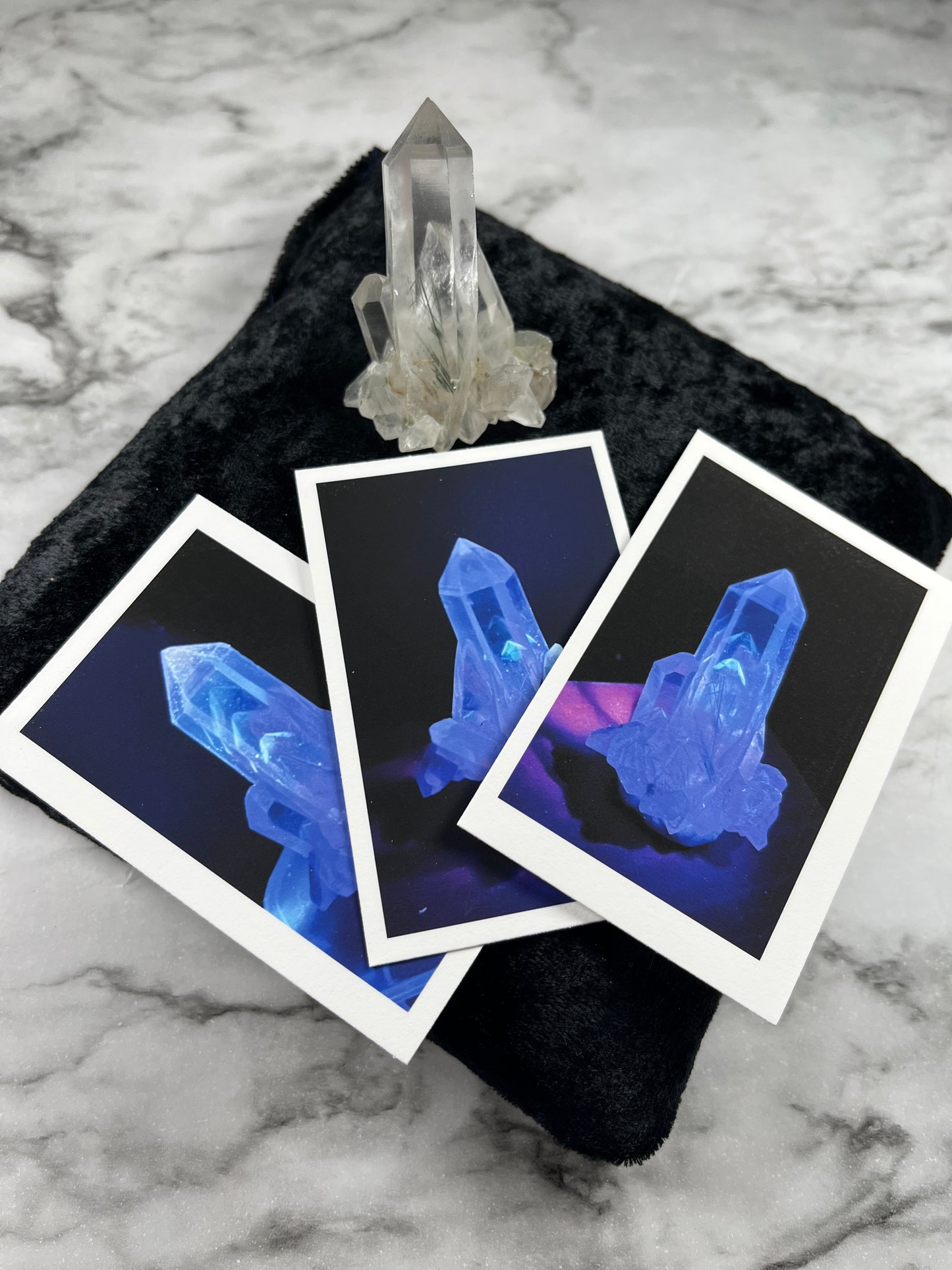 UV Phantom Quartz Cluster w/ Actinolite Inclusions - Washington