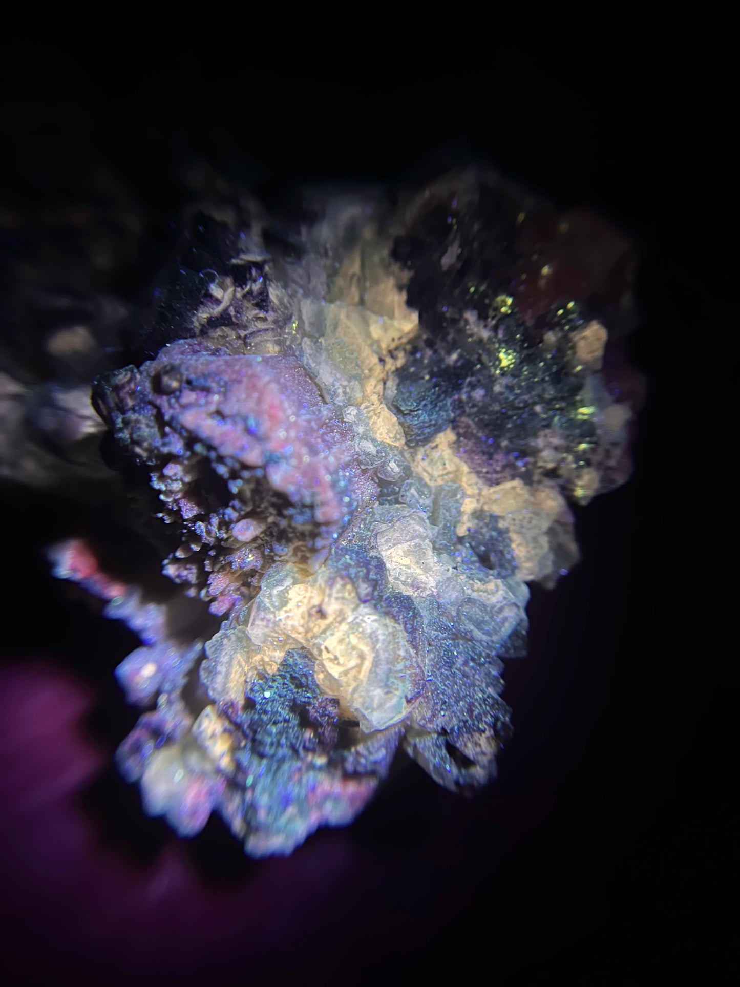 Fluorite on Feldspar - Erongo Mnt. Region - Namibia - UV Reactive!