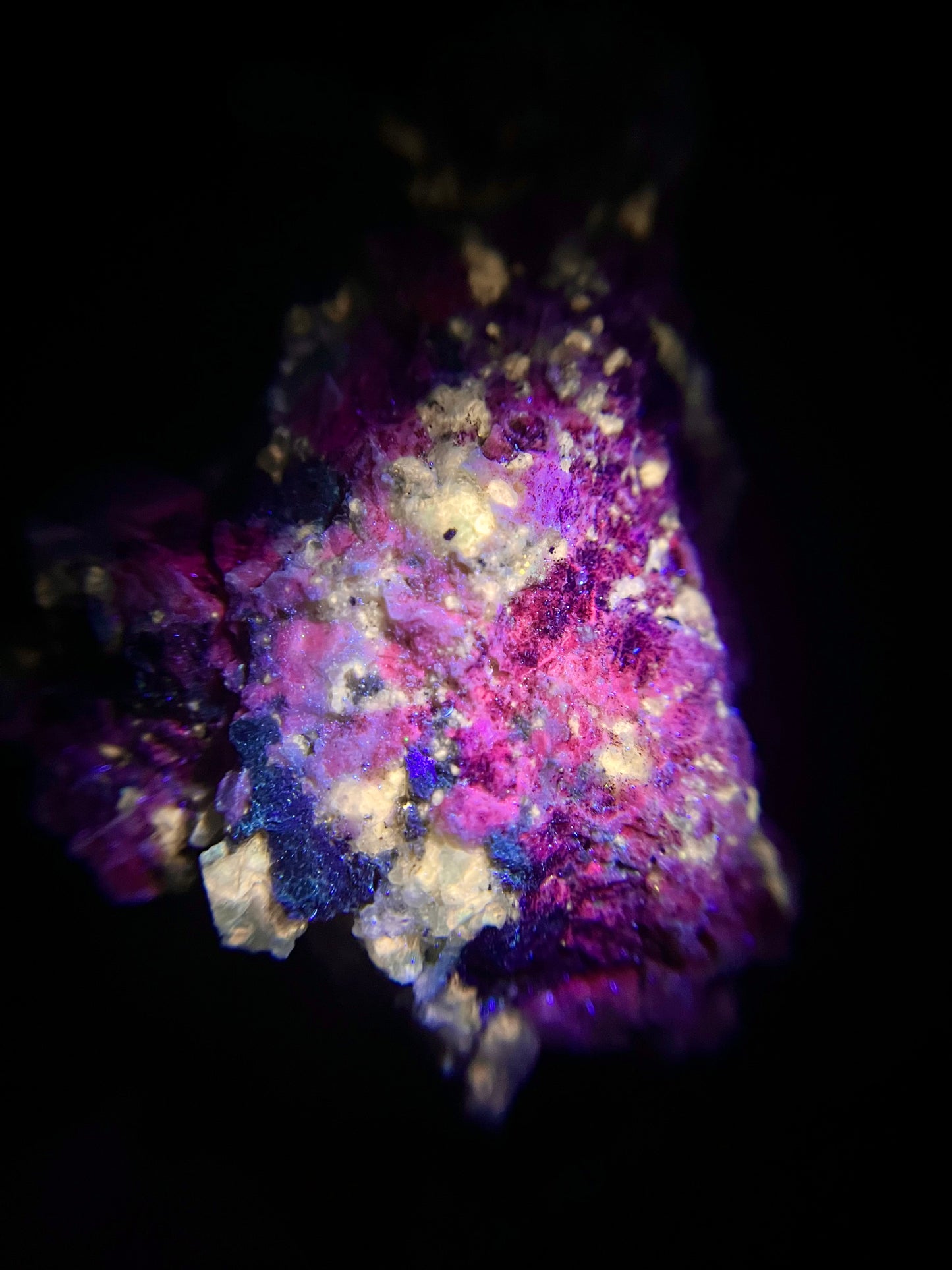 Fluorite on Feldspar - Erongo Mnt. Region - Namibia - UV Reactive!