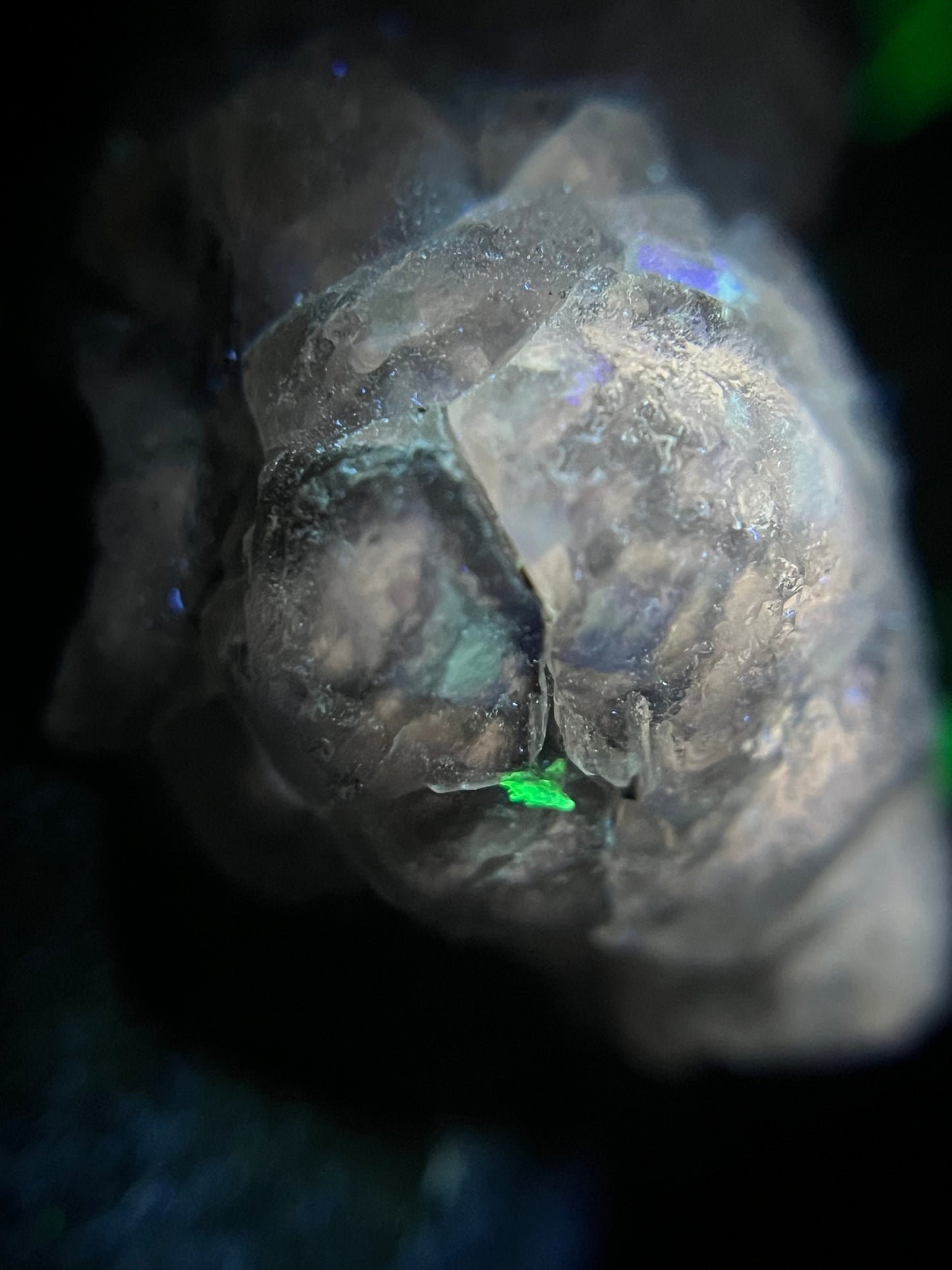 Fluorite on Schorl - Erongo Mnt. Region - Namibia - UV Reactive!