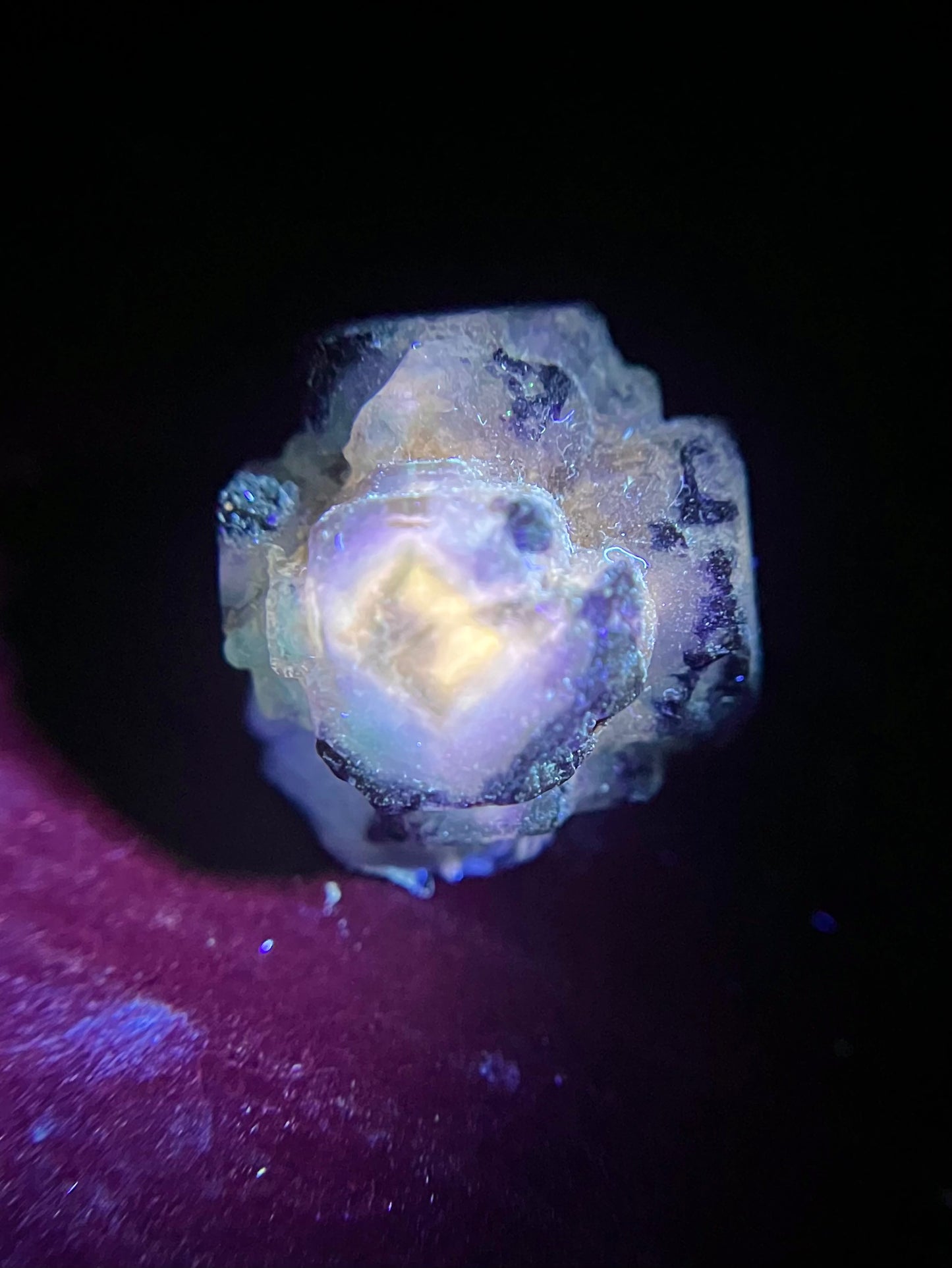 Fluorite Eye Thumbnail - Erongo Mnt. Region - Namibia - UV Reactive!