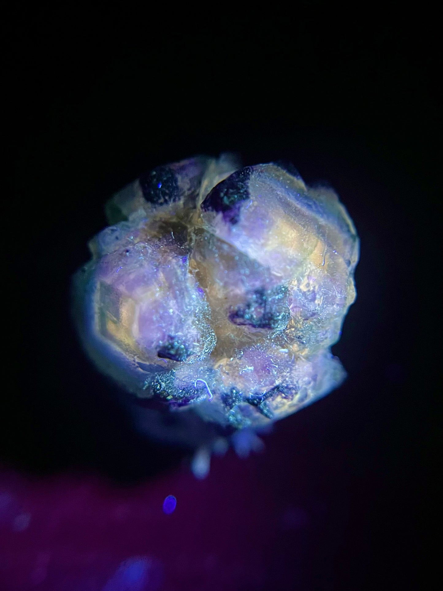 Fluorite Eye Thumbnail - Erongo Mnt. Region - Namibia - UV Reactive!