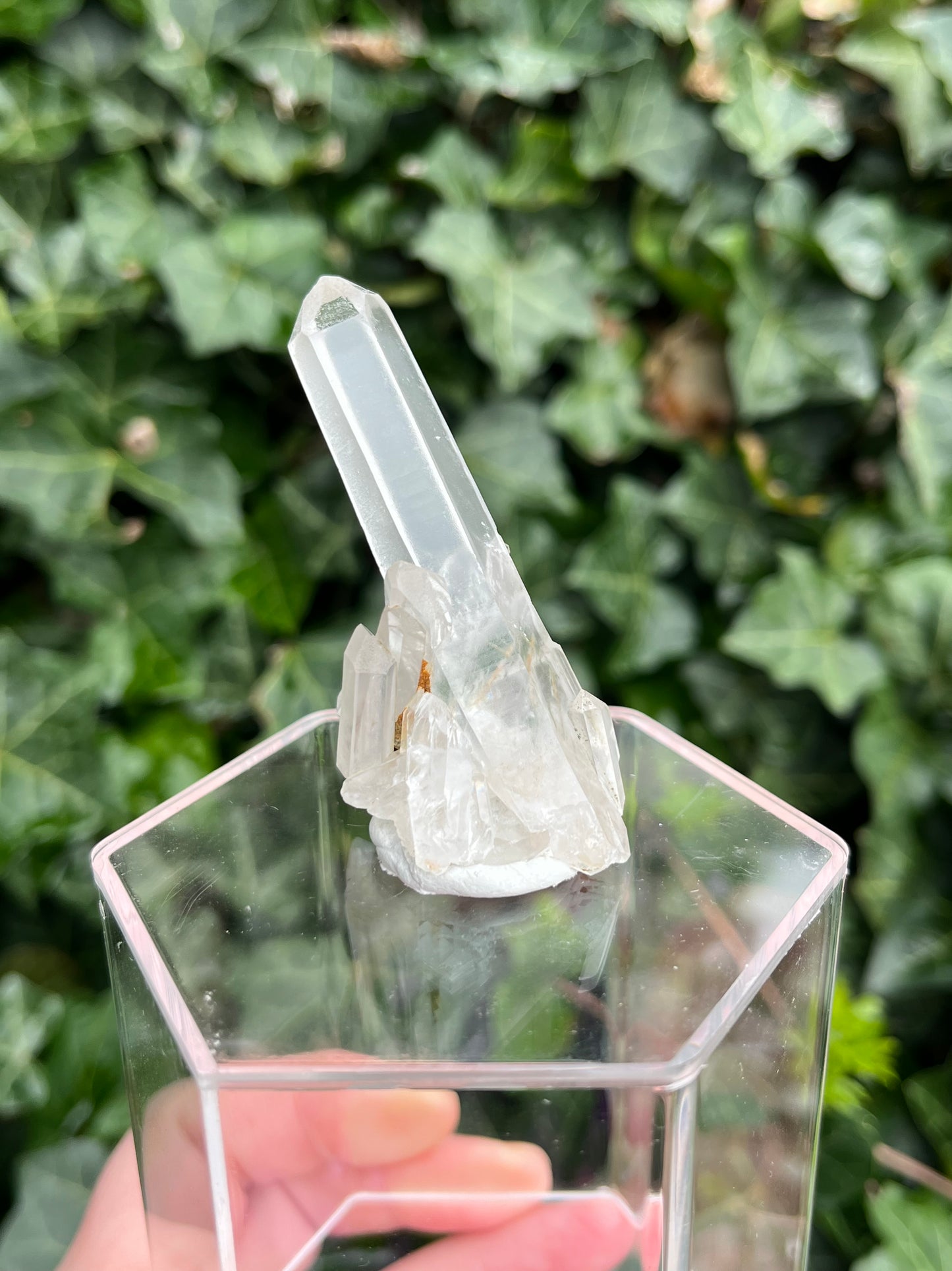 UV Phantom Quartz Cluster w/ Actinolite Inclusions - Washington