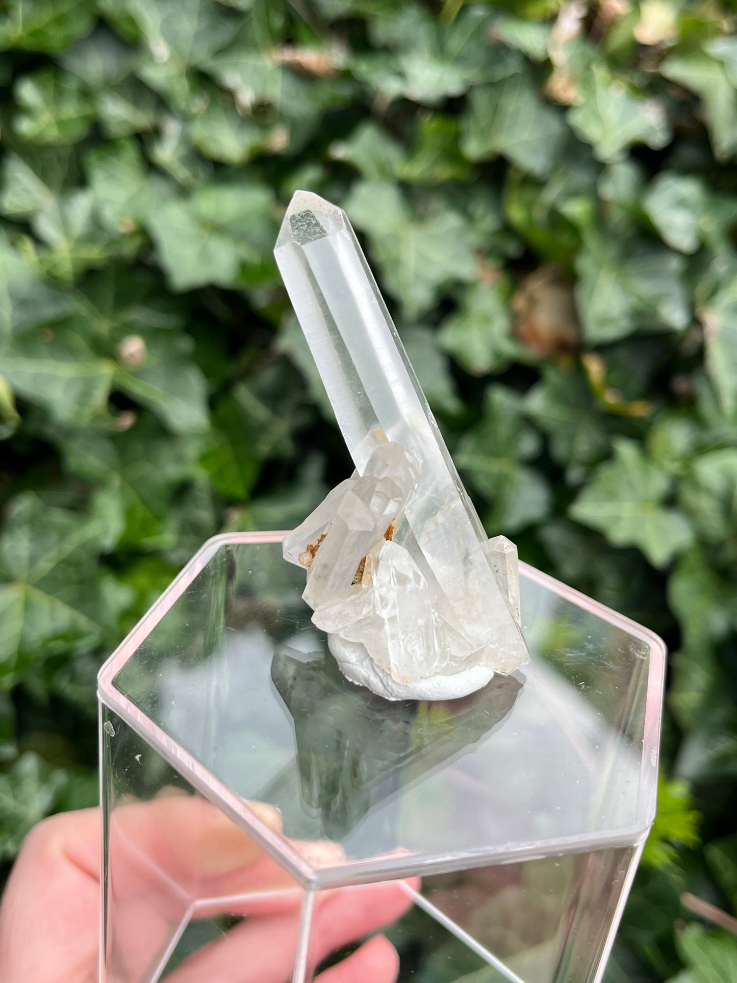 UV Phantom Quartz Cluster w/ Actinolite Inclusions - Washington