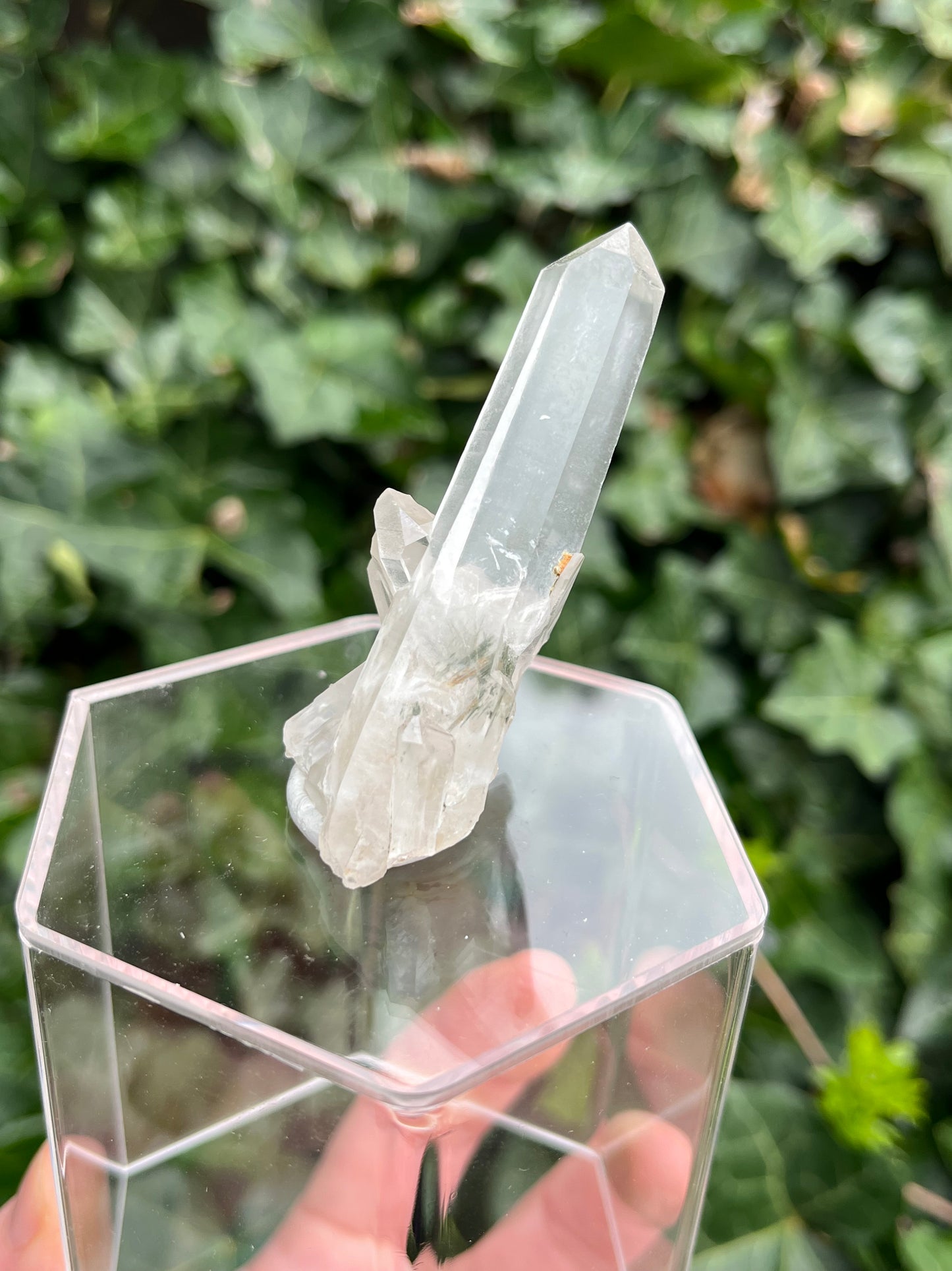 UV Phantom Quartz Cluster w/ Actinolite Inclusions - Washington