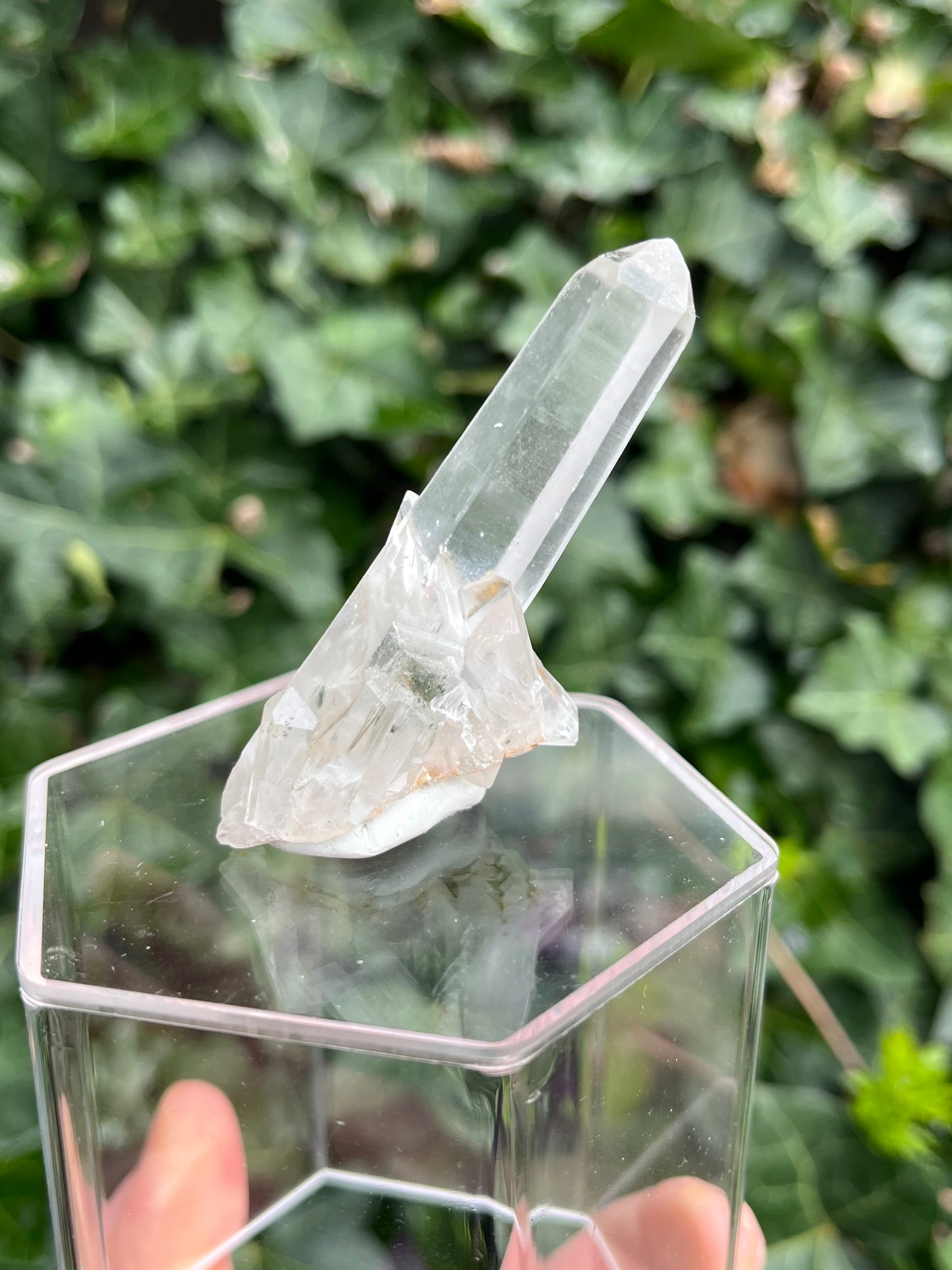 UV Phantom Quartz Cluster w/ Actinolite Inclusions - Washington