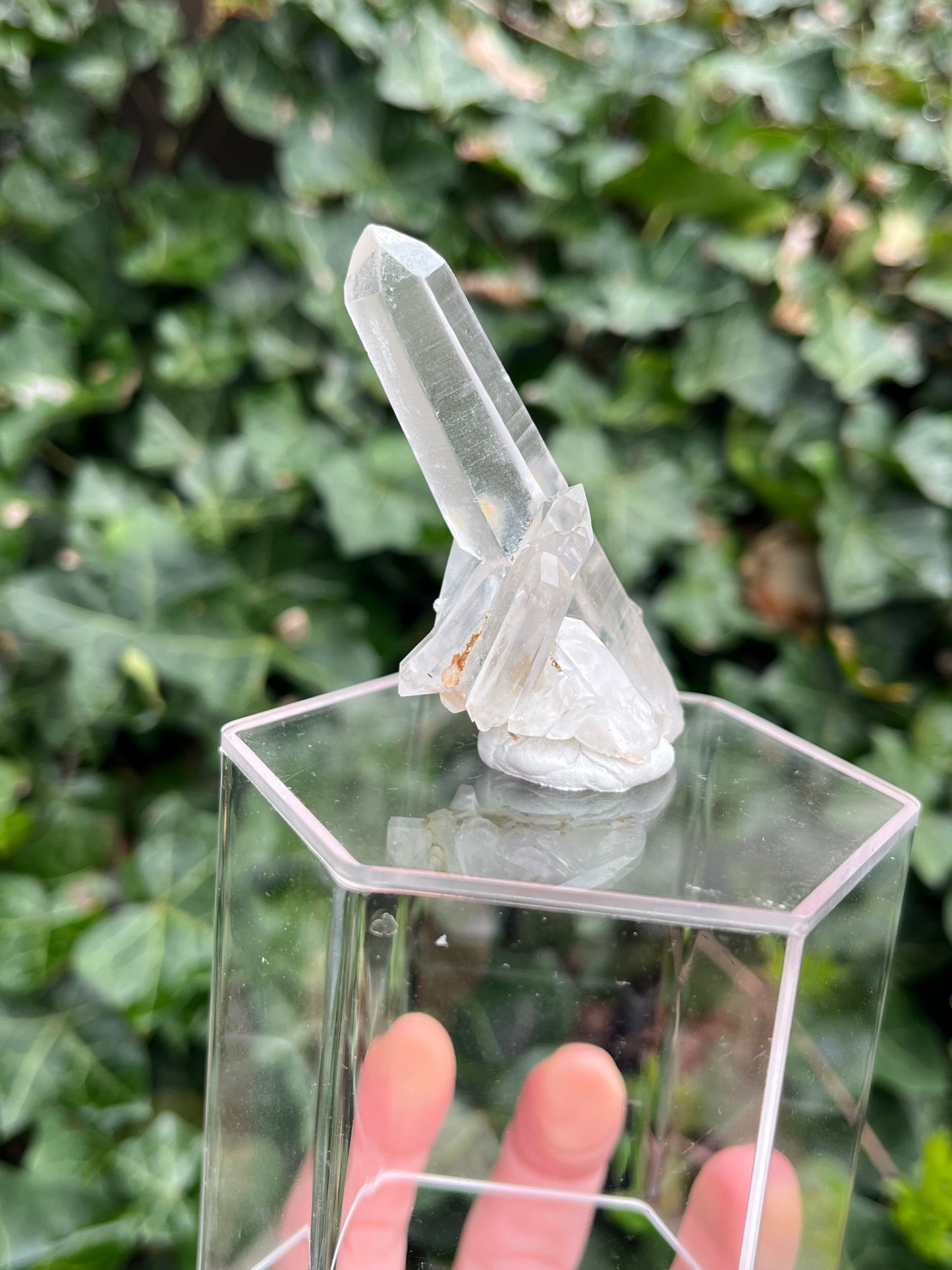 UV Phantom Quartz Cluster w/ Actinolite Inclusions - Washington